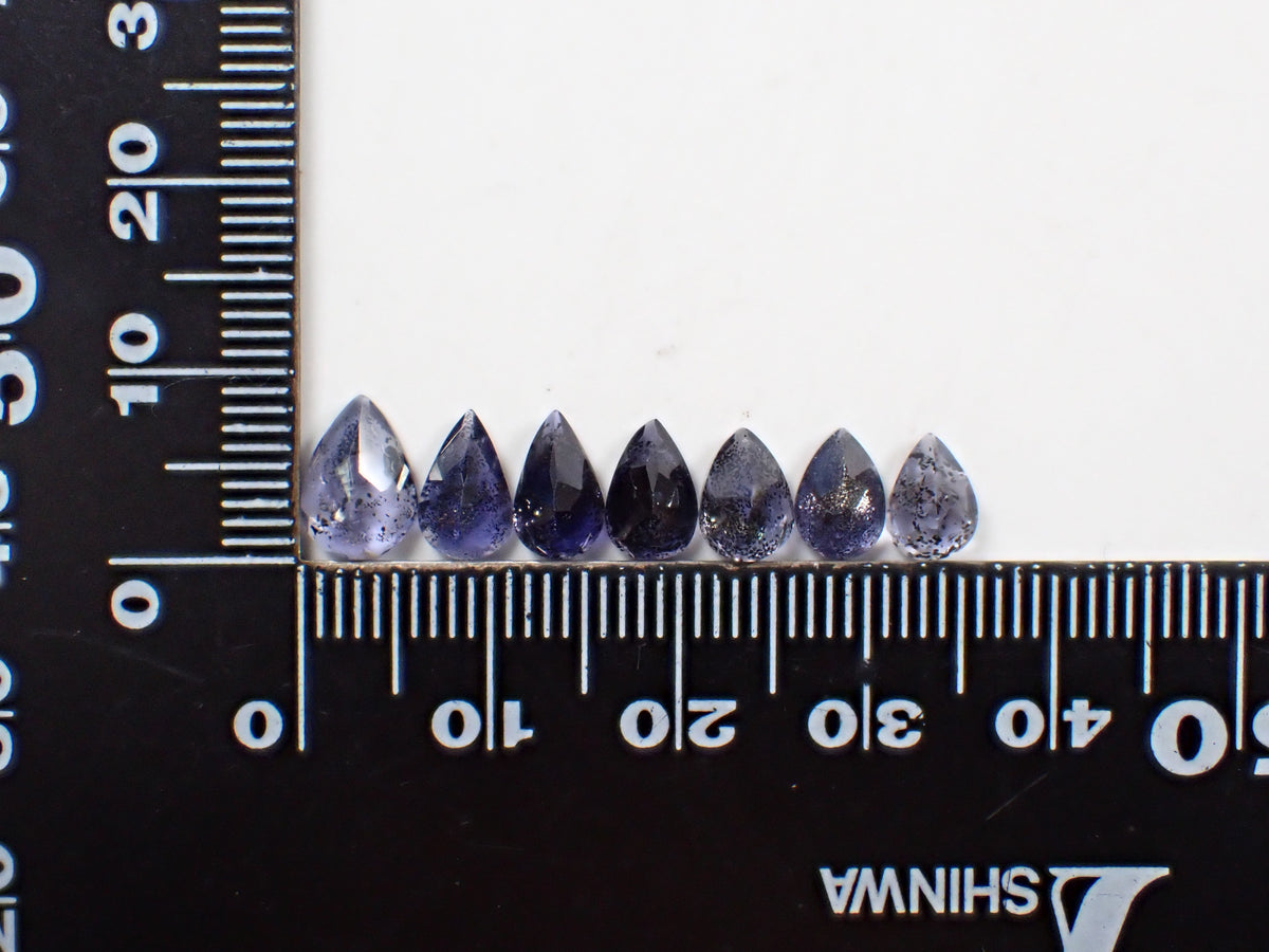 [Available 11/1 at 10 PM] 《Limited 9 pieces》 Indian Iolite Sunstone loose stone (avg. 0.70ct, pear-shaped cut) 《Multi-buy discount available》