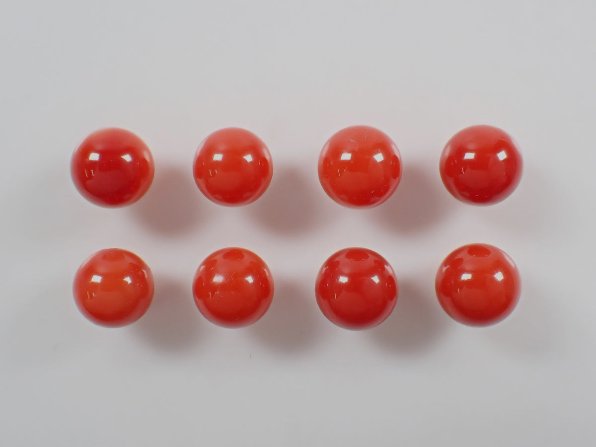 [Available 10/30 at 10:00 PM] 《Limited to 8 stones》 Kochi Prefecture Red Coral Round Beads (8.5–9.0 mm) 《Multi-buy discount available》