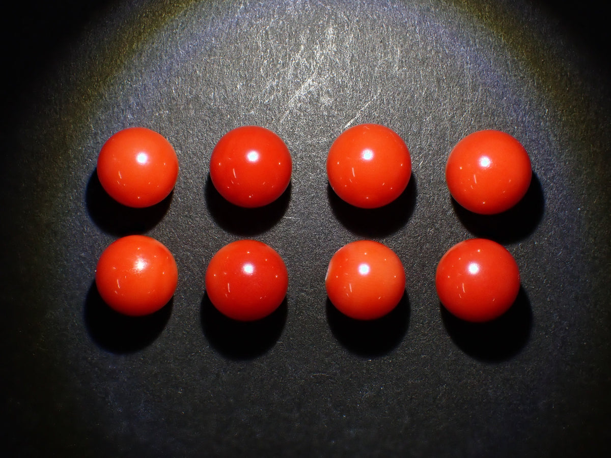 [Available 10/30 at 10:00 PM] 《Limited to 8 stones》 Kochi Prefecture Red Coral Round Beads (8.5–9.0 mm) 《Multi-buy discount available》