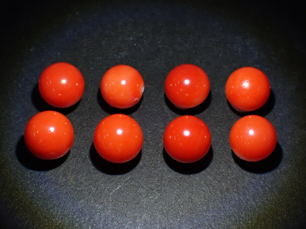 [Available 10/30 at 10:00 PM] 《Limited to 8 stones》 Kochi Prefecture Red Coral Round Beads (8.5–9.0 mm) 《Multi-buy discount available》