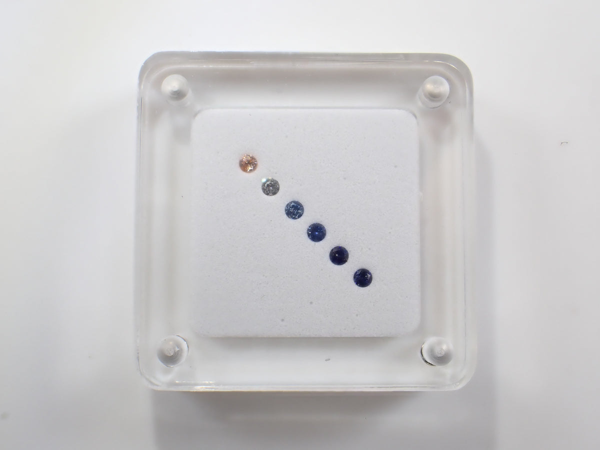 【10/11 22時販売】《限定1セット》ベニトアイトグラデーション6石セット（2.0mm,ラウンドカット,トップクオリティ含む） 《複数購入割引有》