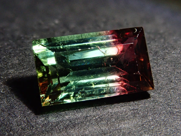 【プレミアム品質】◆希少カラー 高透明&高発色 トルマリン 6mm「賢者の色」 バイカラートルマリン 1.449ctルース