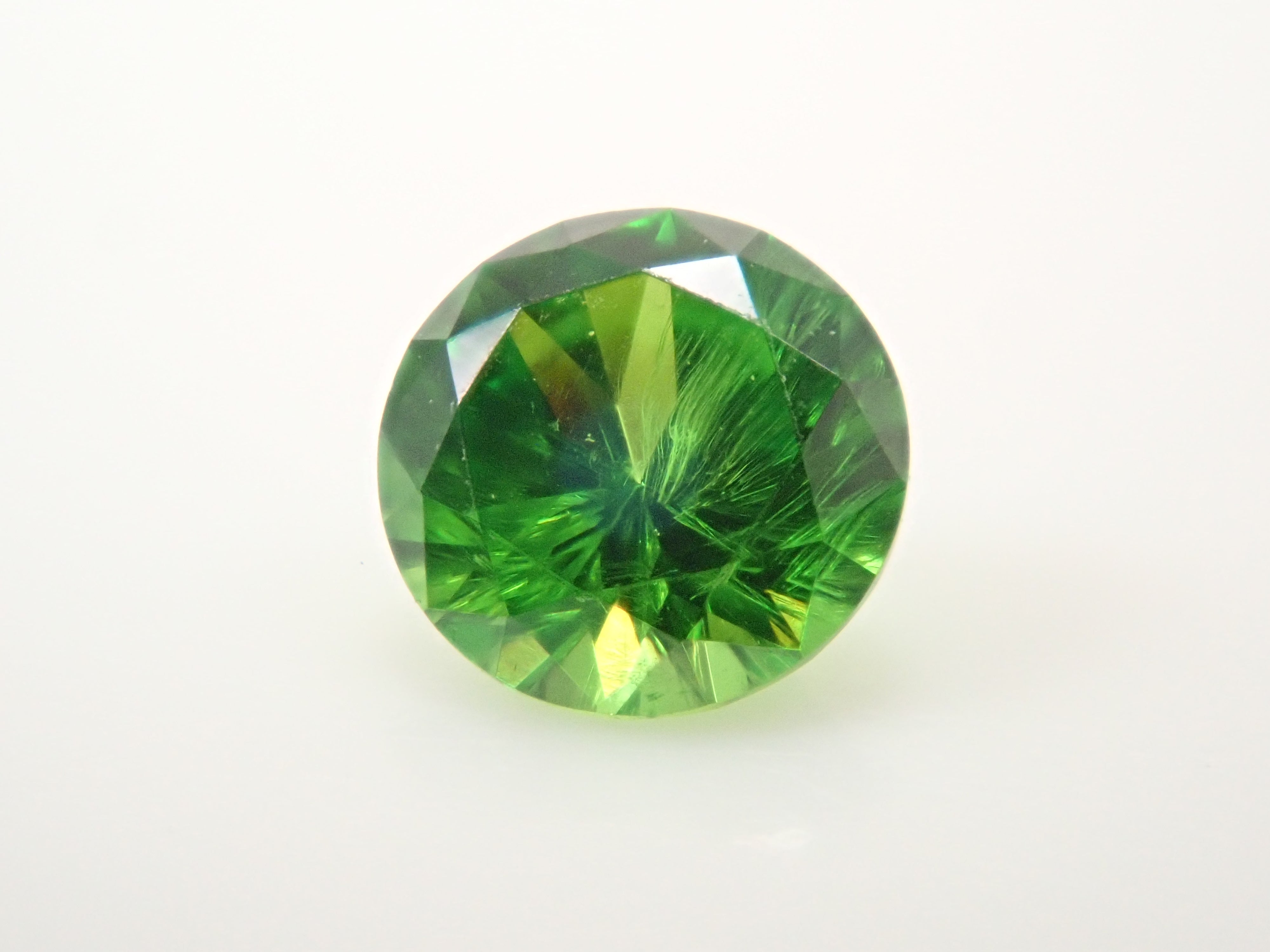 [12560897] Russian Demantoid Garnet (Horsetail) 0.128ct Loose Stone