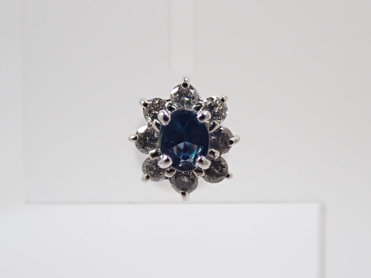 [Item 22602845] Pt900 Brazilian Alexandrite 0.15/0.14ct & Diamond 0.14/0.12ct Earrings with Appraisal Report