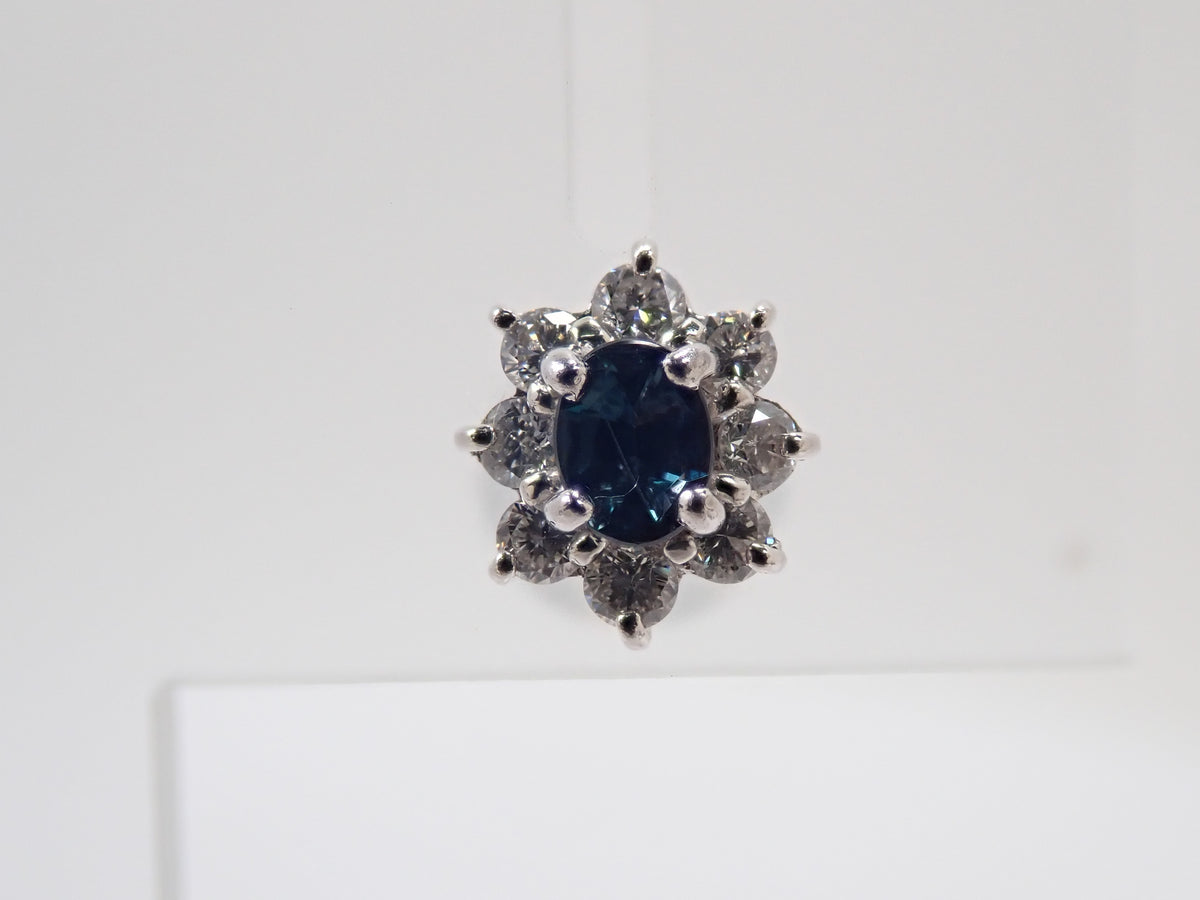 [Item 22602845] Pt900 Brazilian Alexandrite 0.15/0.14ct & Diamond 0.14/0.12ct Earrings with Appraisal Report