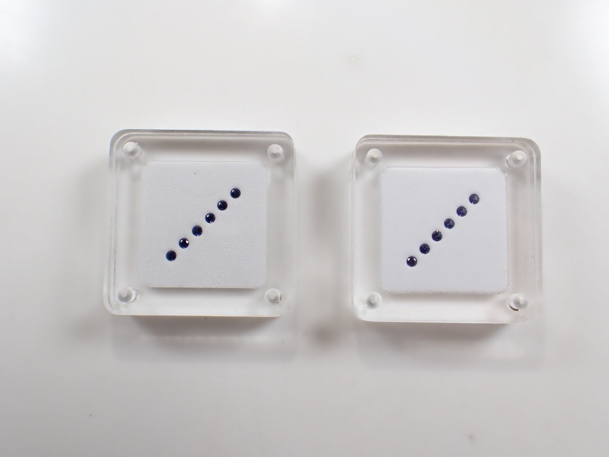 Benitoite Gradation 6 Stone Set (2.0mm, Round Cut, Including Top Quality) 《Multiple Purchase Discount Available》