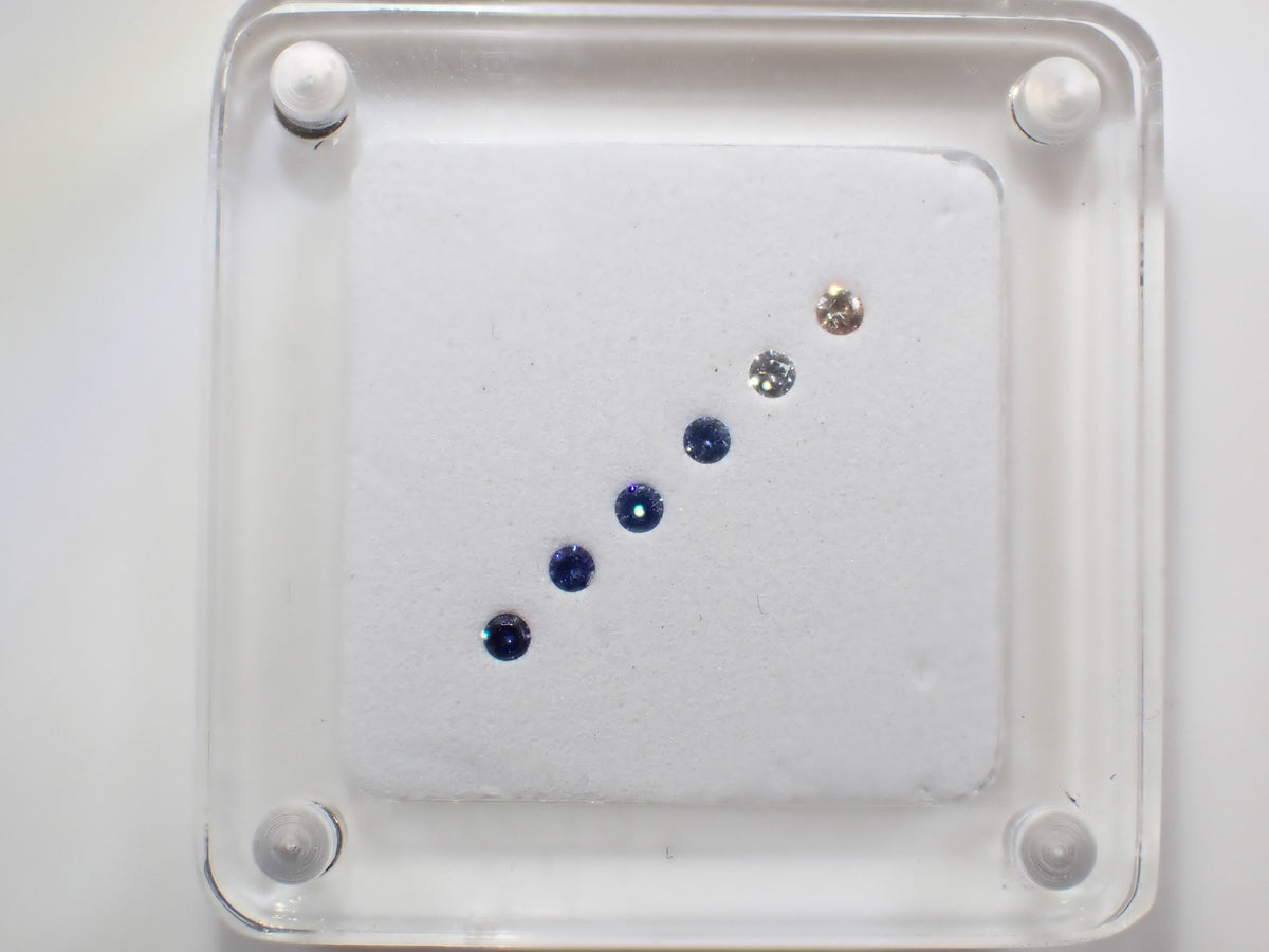《Limited to 1 Set》Benitoite Gradation 5-Stone Set (2.0mm, includes top quality) 《Multiple Purchase Discount Available》