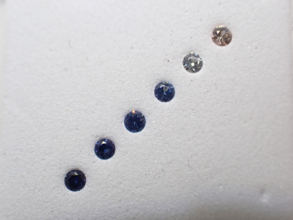 《Limited to 1 Set》Benitoite Gradation 5-Stone Set (2.0mm, includes top quality) 《Multiple Purchase Discount Available》