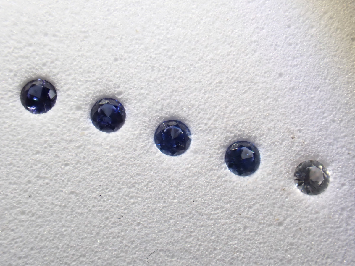 《Limited to 1 Set》Benitoite Gradation 5-Stone Set (2.0mm, includes top quality) 《Multiple Purchase Discount Available》