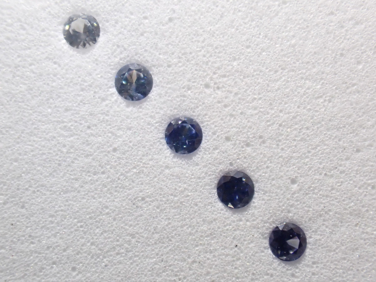 《Limited to 1 Set》Benitoite Gradation 5-Stone Set (2.0mm, includes top quality) 《Multiple Purchase Discount Available》