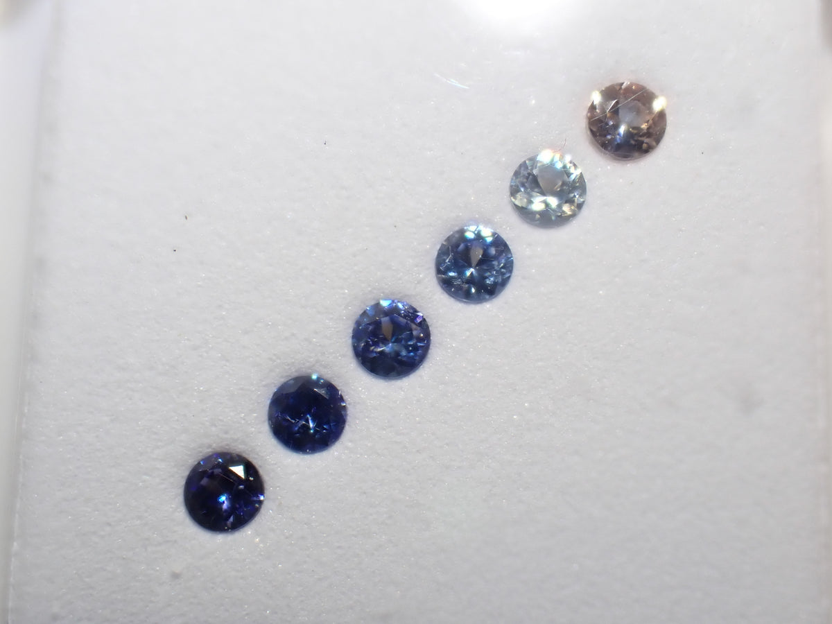 《Limited to 1 Set》Benitoite Gradation 5-Stone Set (2.0mm, includes top quality) 《Multiple Purchase Discount Available》