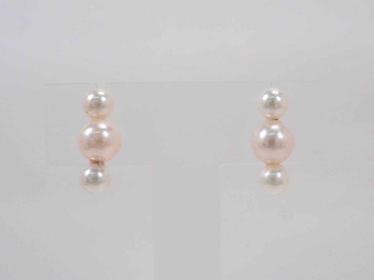 [Item 22602848] K14WG Akoya Pearl Earrings with Identification Report