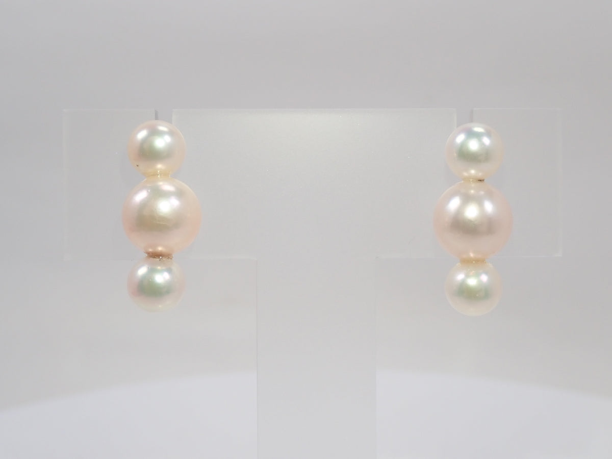 [Item 22602848] K14WG Akoya Pearl Earrings with Identification Report
