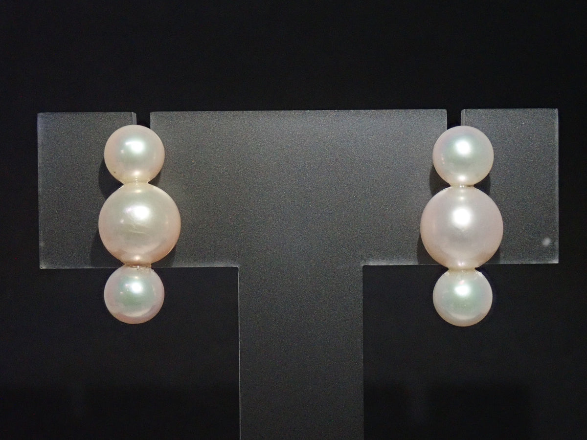 [Item 22602848] K14WG Akoya Pearl Earrings with Identification Report