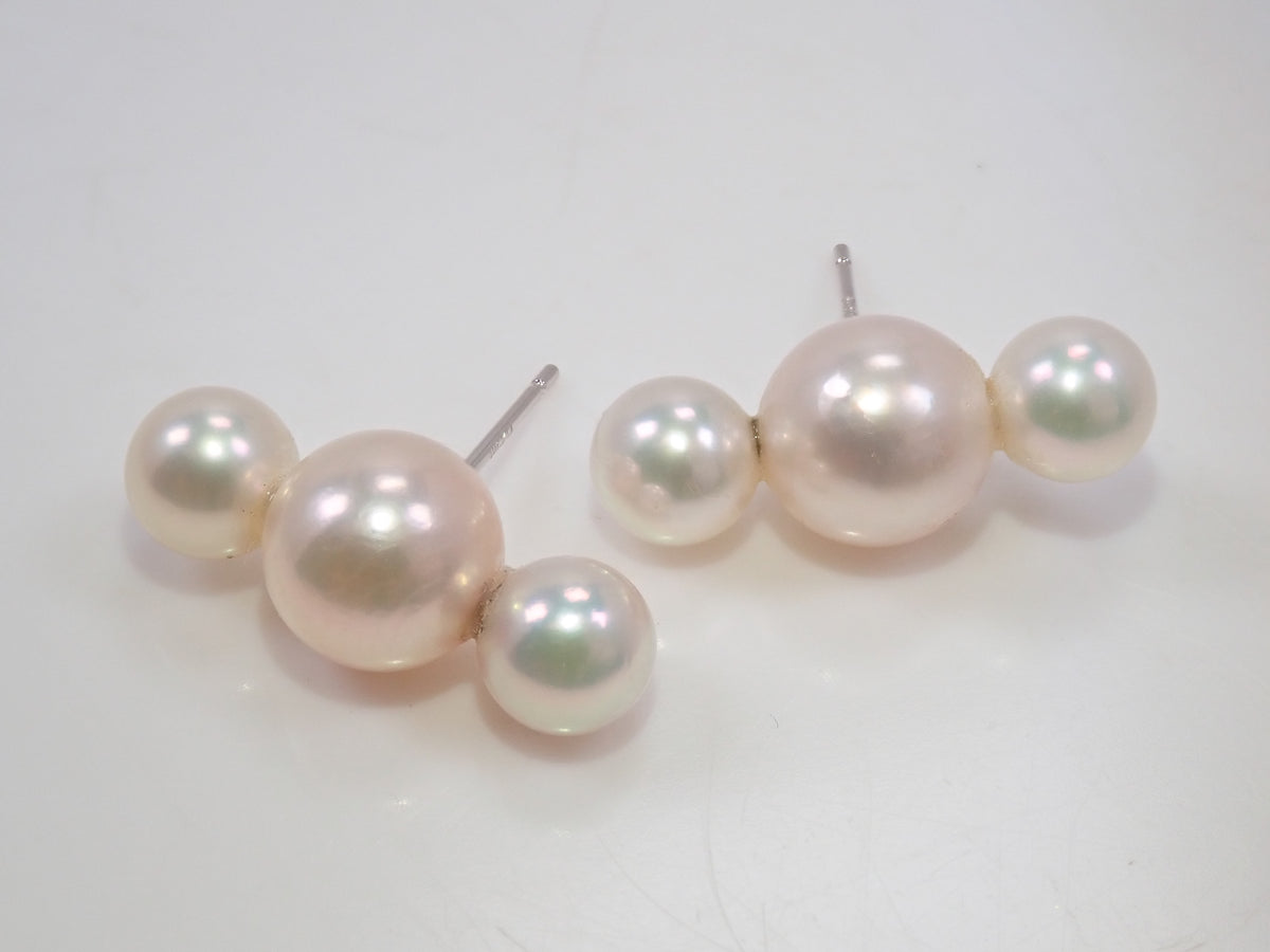 [Item 22602848] K14WG Akoya Pearl Earrings with Identification Report