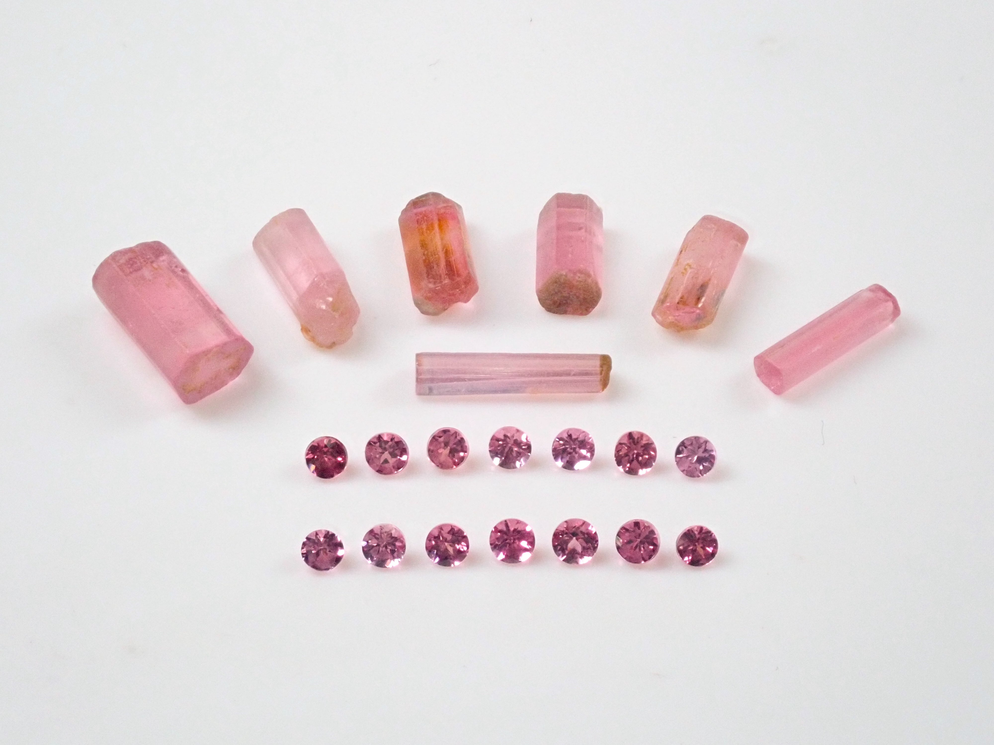 [Limited to 7 sets] October birthstone tourmaline 3 stone set (1 rough stone from Afghanistan, 2 loose 2.5mm stones)