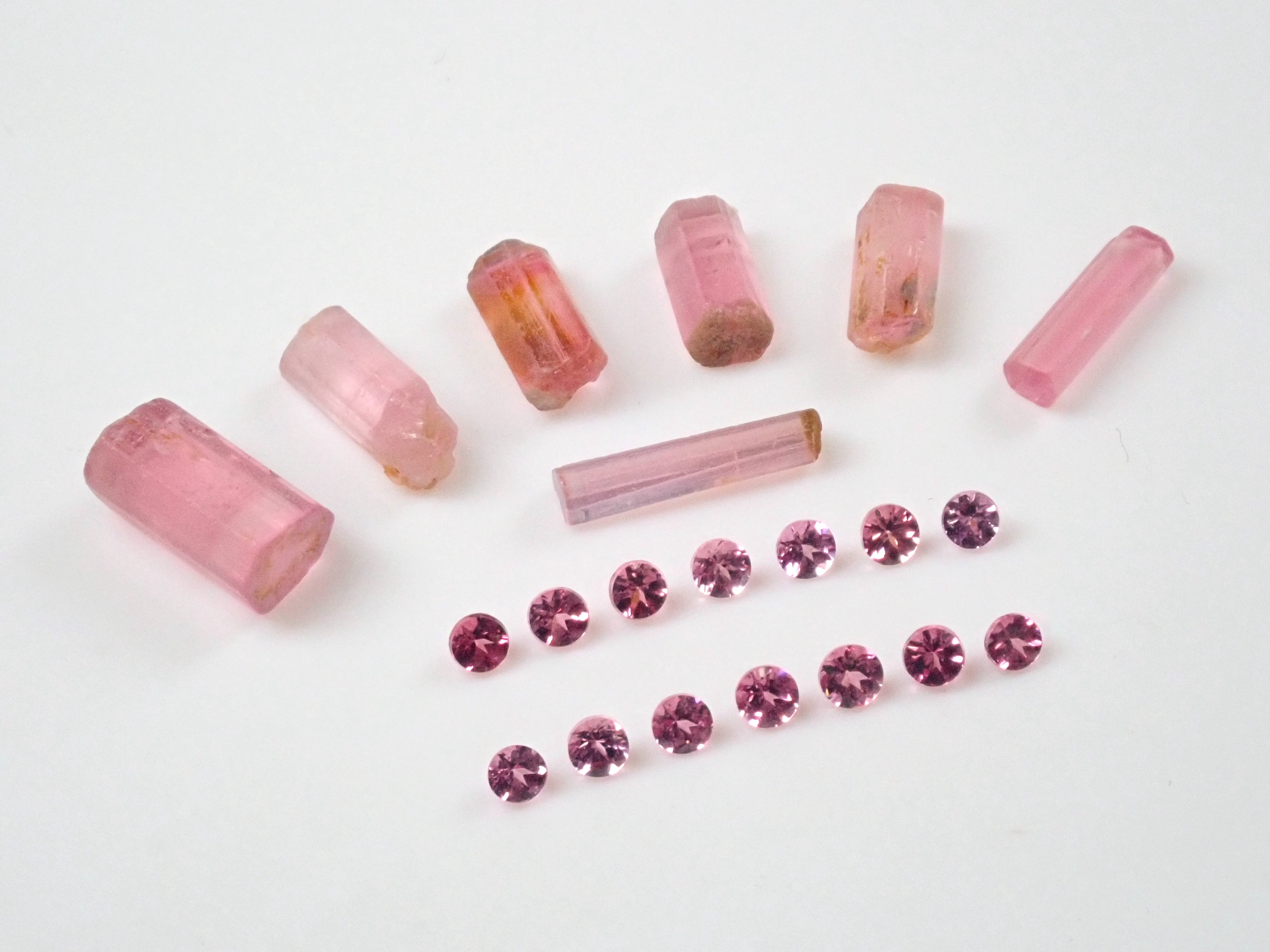 [Limited to 7 sets] October birthstone tourmaline 3 stone set (1 rough stone from Afghanistan, 2 loose 2.5mm stones)