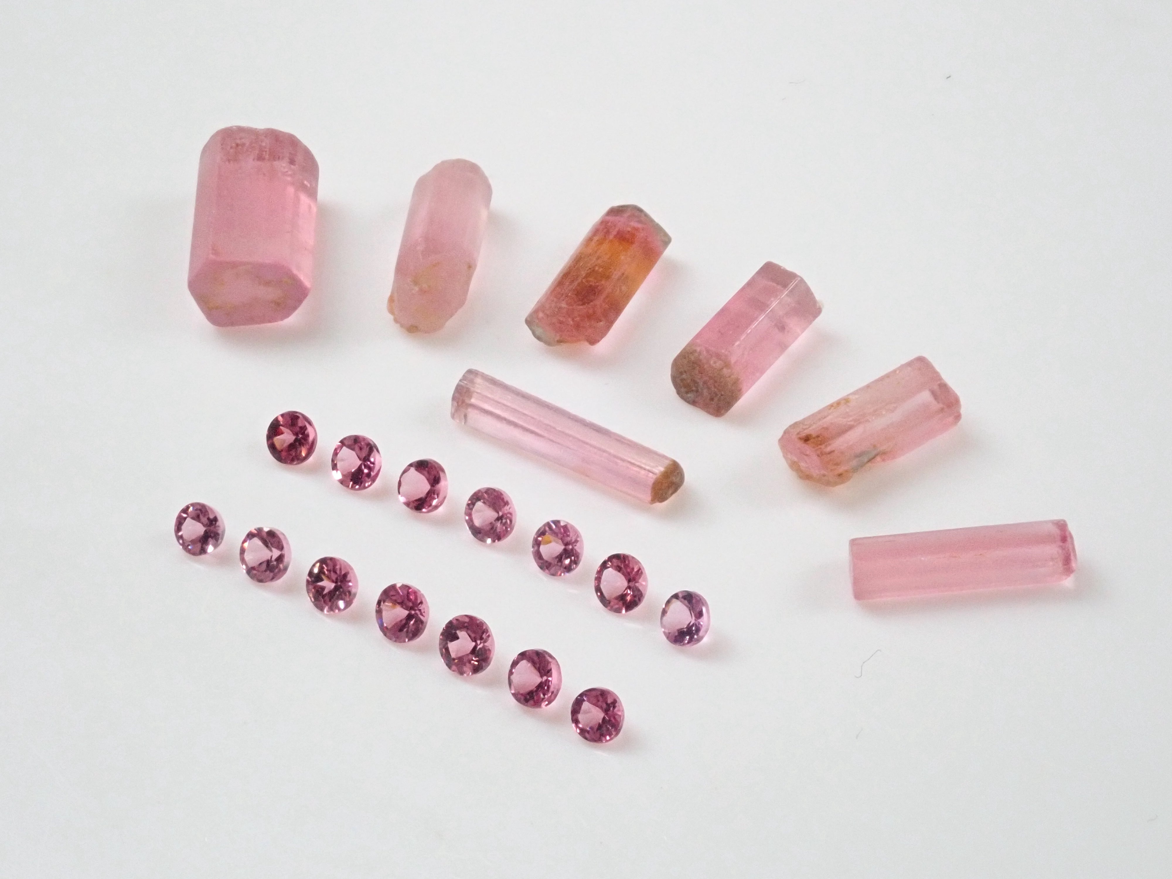 [Limited to 7 sets] October birthstone tourmaline 3 stone set (1 rough stone from Afghanistan, 2 loose 2.5mm stones)