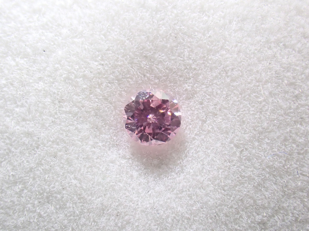 【10/24 22時販売】《限定1石》ピンクダイヤモンド 0.082ct FANCY PURPLISH PINK I-1 （中宝ソーティング付き）《複数購入割引有》