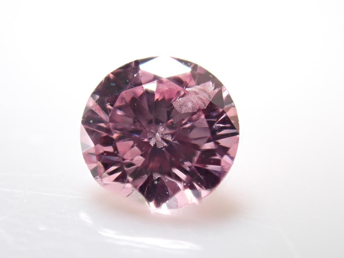 【10/24 22時販売】《限定1石》ピンクダイヤモンド 0.082ct FANCY PURPLISH PINK I-1 （中宝ソーティング付き）《複数購入割引有》