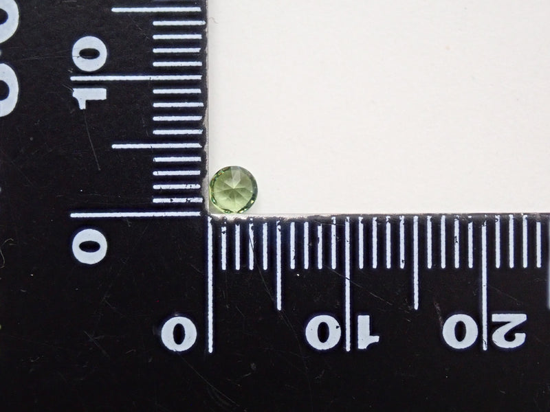 Russian demantoid garnet (horsetail recognized) 3.7mm/0.213ct loose