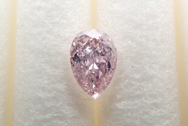 ピンクダイヤモンド 0.081ctルース(FANCY LIGHT PURPLISH PINK, SI-2)