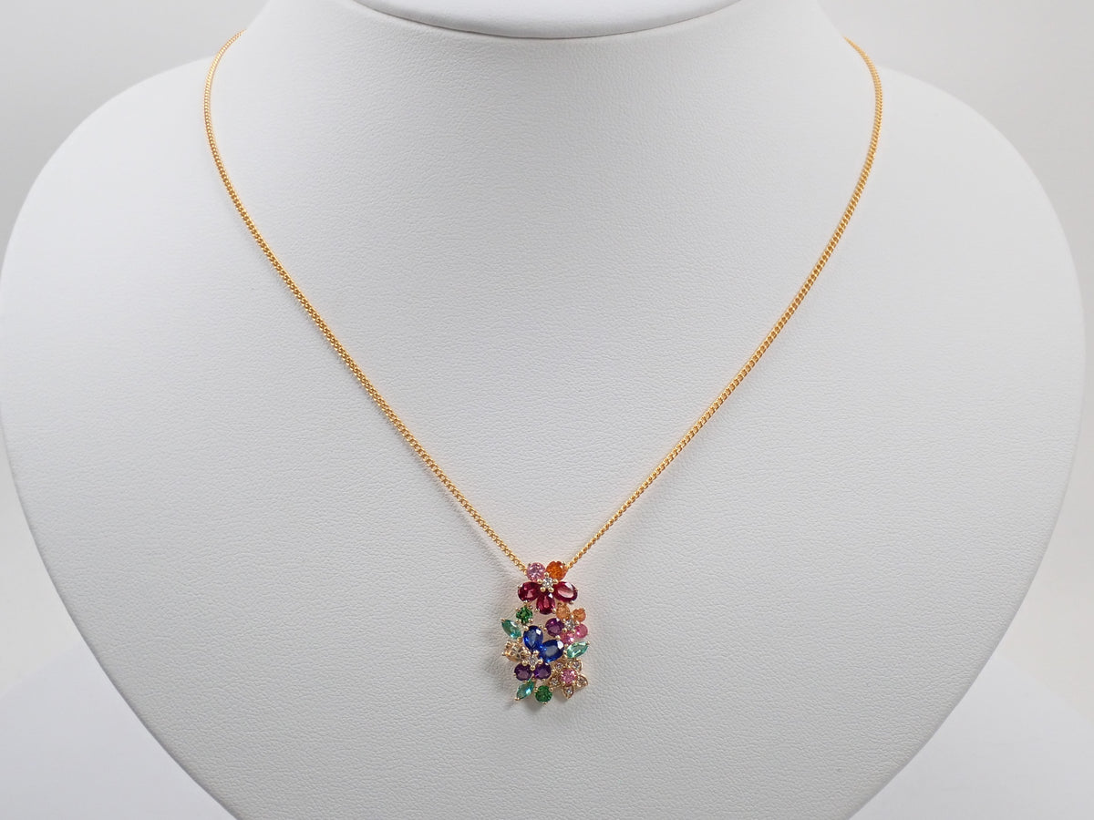 【10/31(土)AM10時〆：抽選販売06】K18 ルビー 0.75ct ガーネット,サファイア,アメジスト,エメラルド,トパーズ,ダイヤモンドペンダントトップ（ネックレストップ）鑑別書