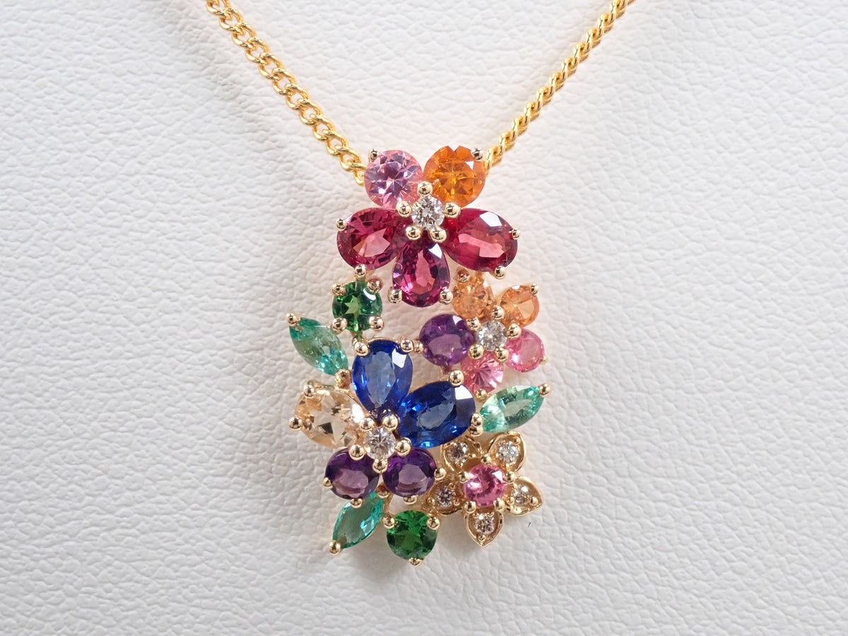 【10/31(土)AM10時〆：抽選販売06】K18 ルビー 0.75ct ガーネット,サファイア,アメジスト,エメラルド,トパーズ,ダイヤモンドペンダントトップ（ネックレストップ）鑑別書