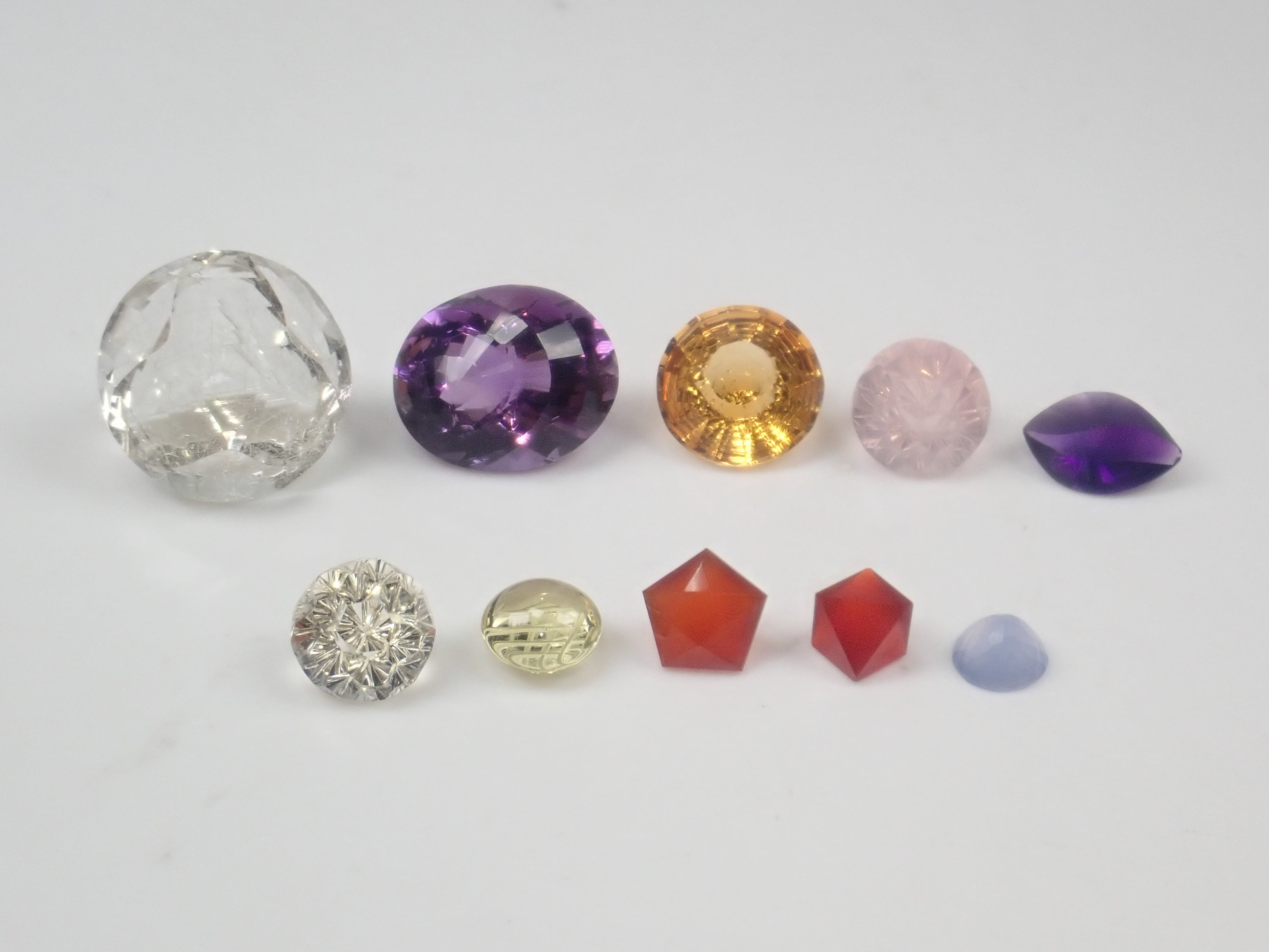 【11/3 22時販売】《限定10石》山本武氏作品ガチャ（ファイヤーフラワーカットなど,おまけに山本氏研磨プレーナイト付き）1石ルース💎《複数購入割引有》