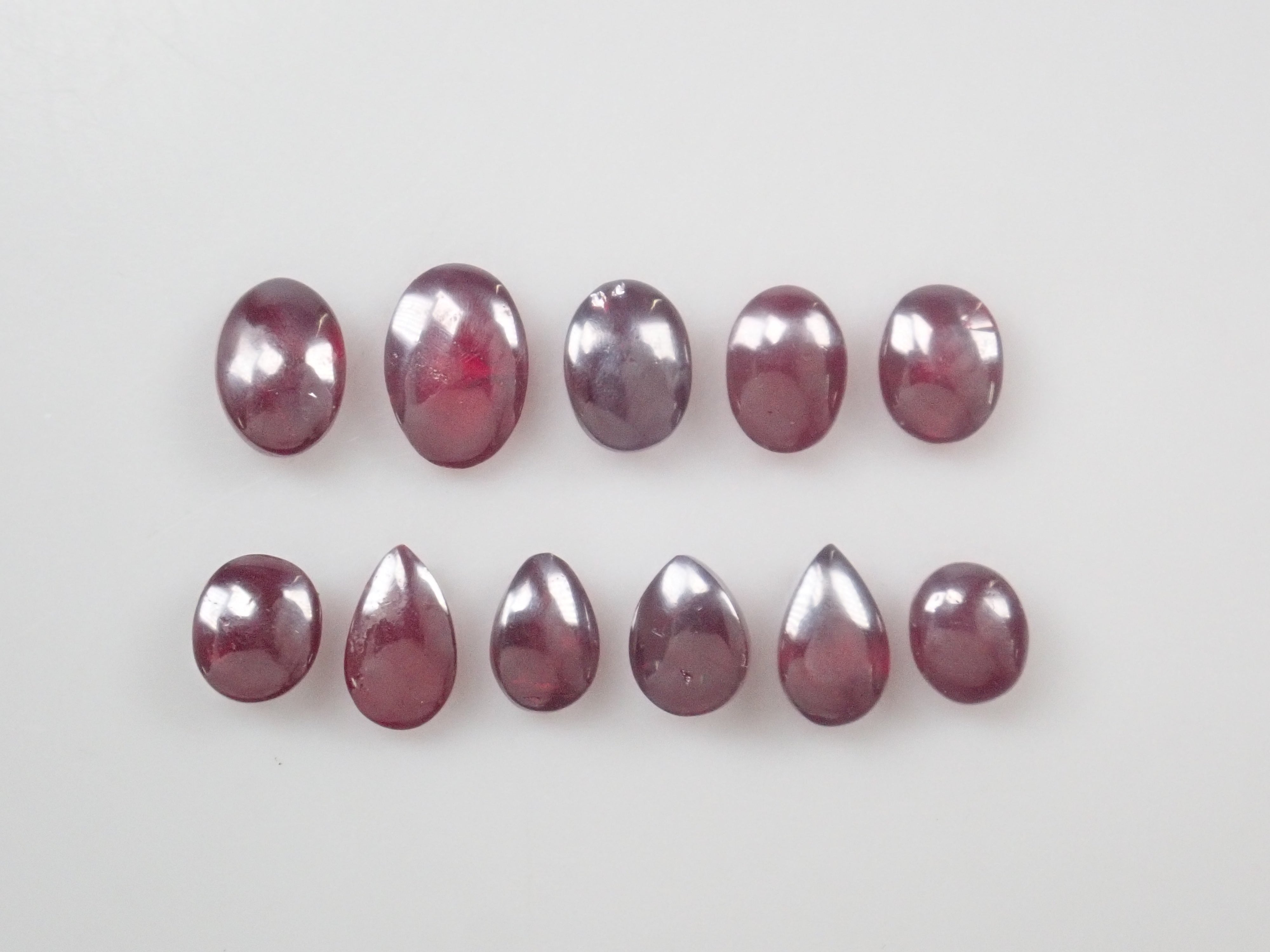 【11/2 22時販売】《限定11石》中国産シンシャ・辰砂（全石鑑別書付き,平均0.77ct,カボションカット）1石ルース《複数購入割引有》