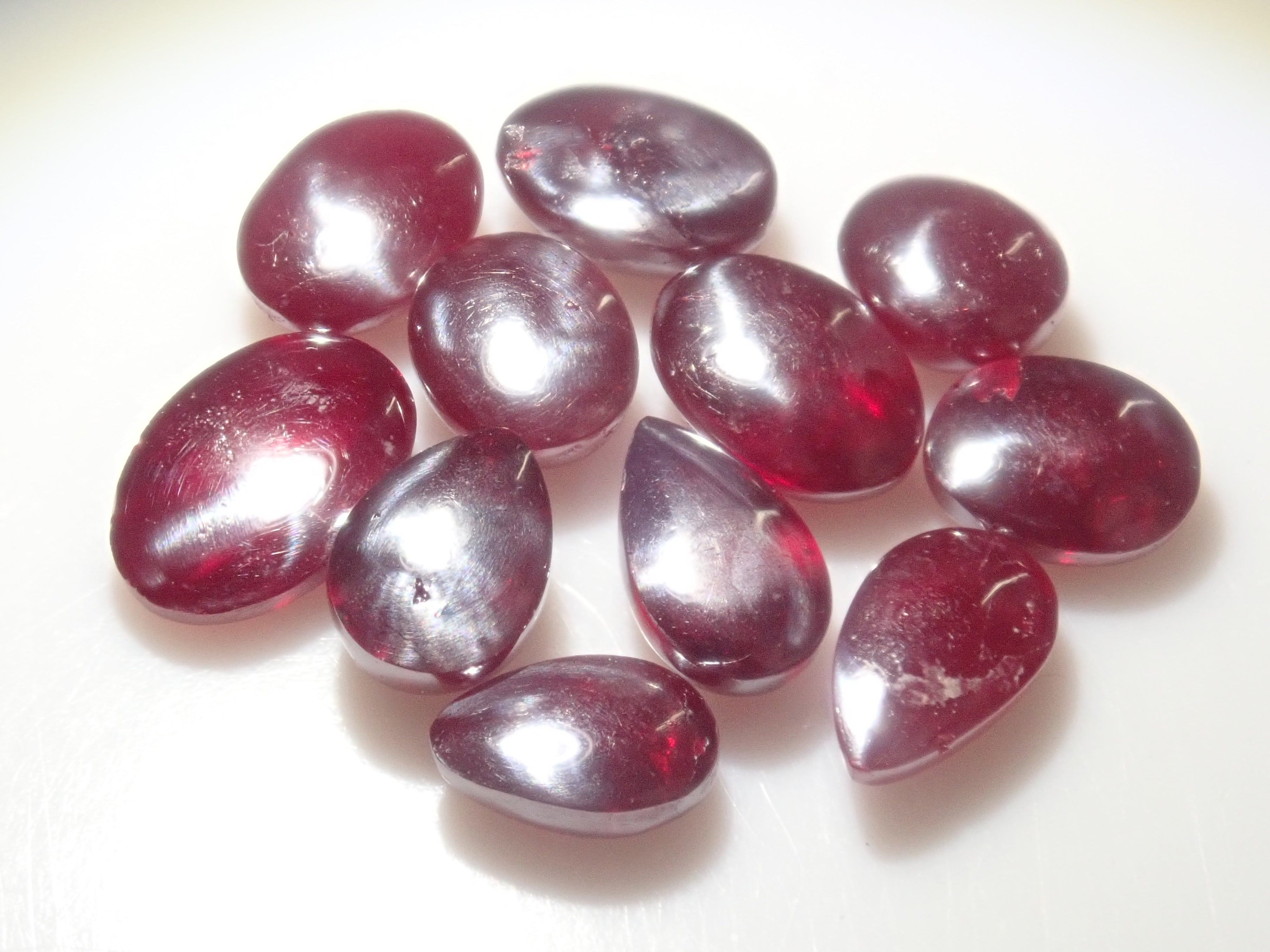 【11/2 22時販売】《限定11石》中国産シンシャ・辰砂（全石鑑別書付き,平均0.77ct,カボションカット）1石ルース《複数購入割引有》