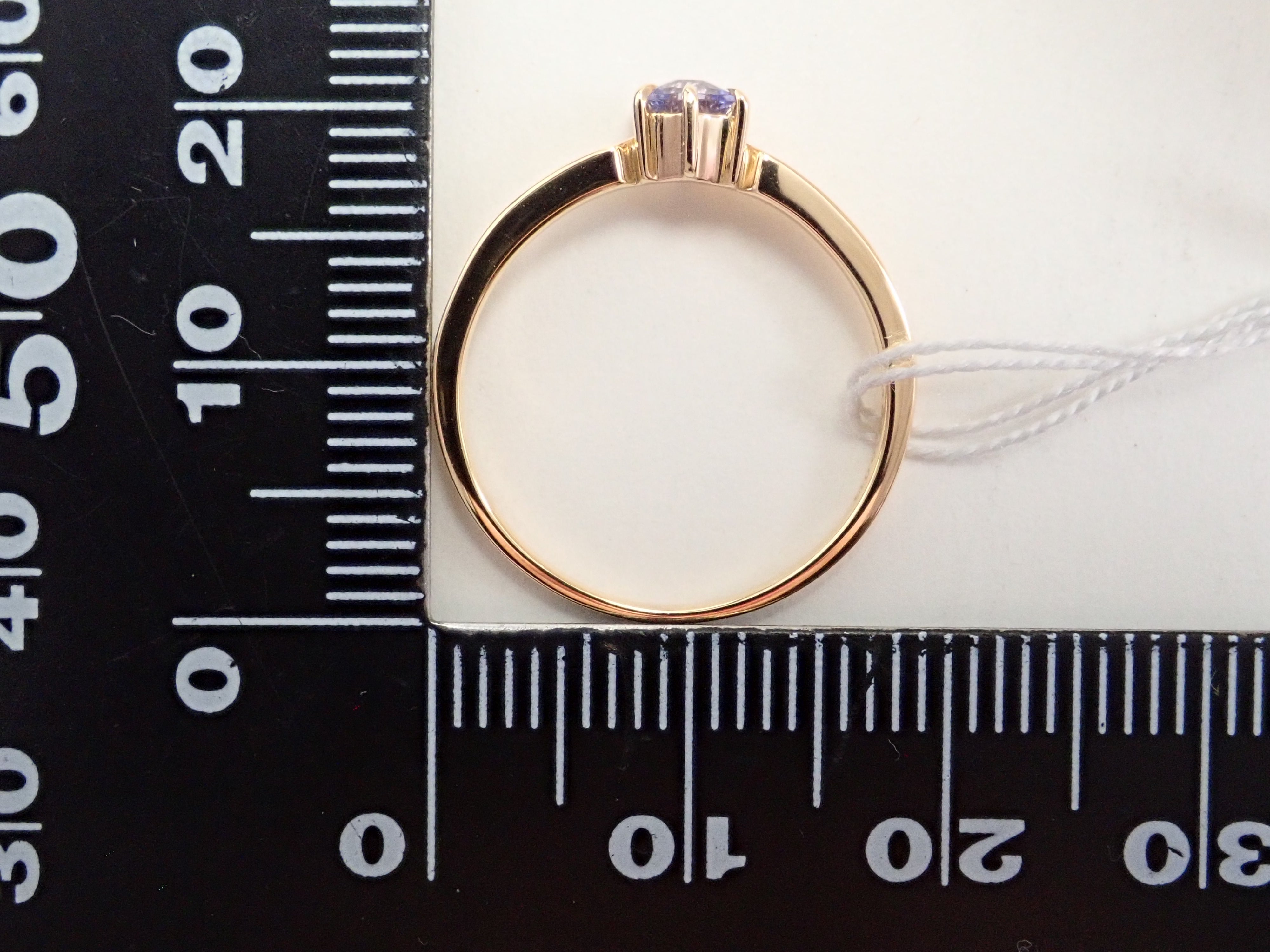 【抽選販売110901】K18YG ラベンダータンザナイト 3.5mm/0.211ct・ダイヤモンド リング