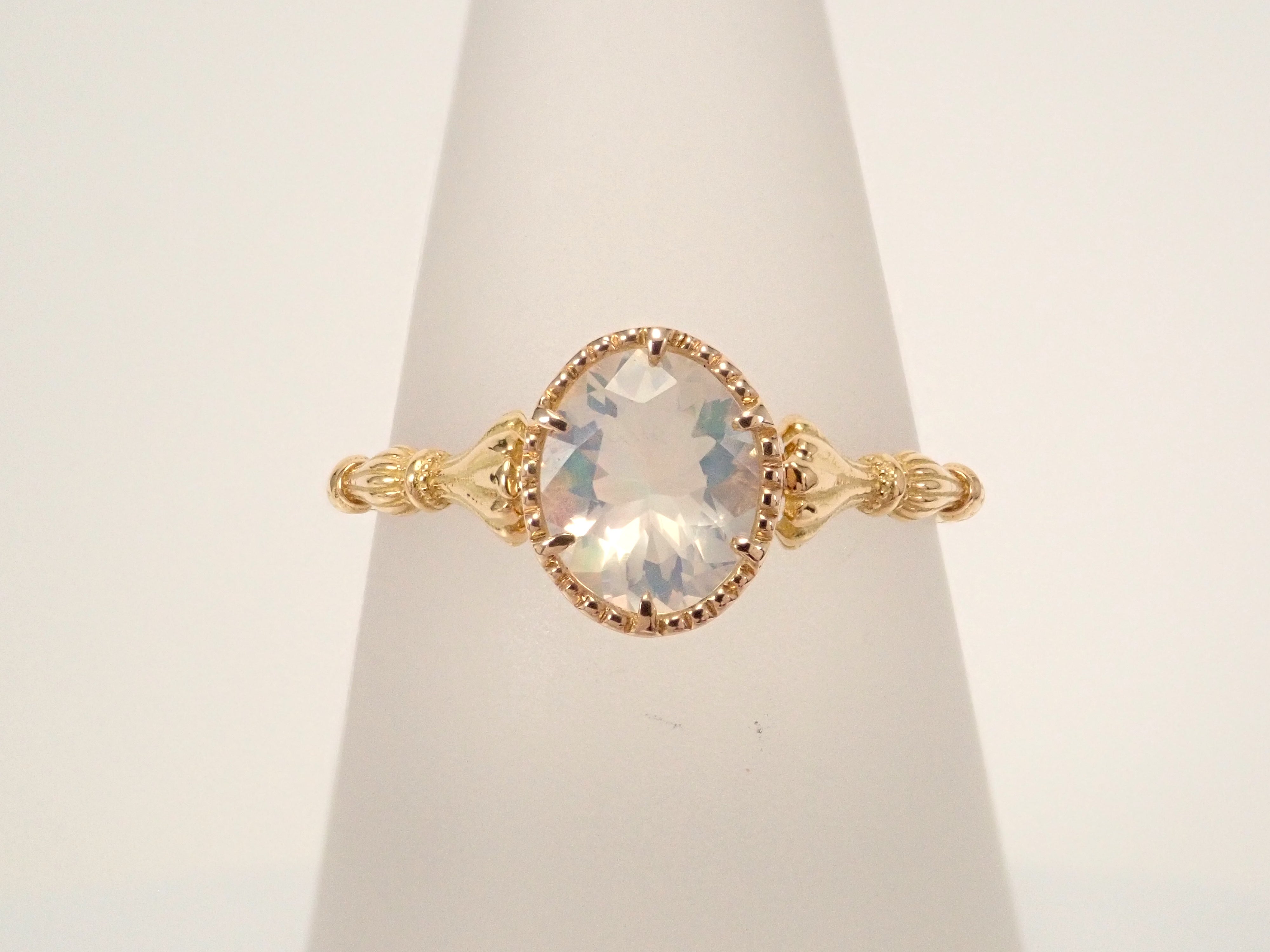 【抽選販売110902】K18YG メキシコ産ウォーターオパール（ファセットカット） 0.457ct リング