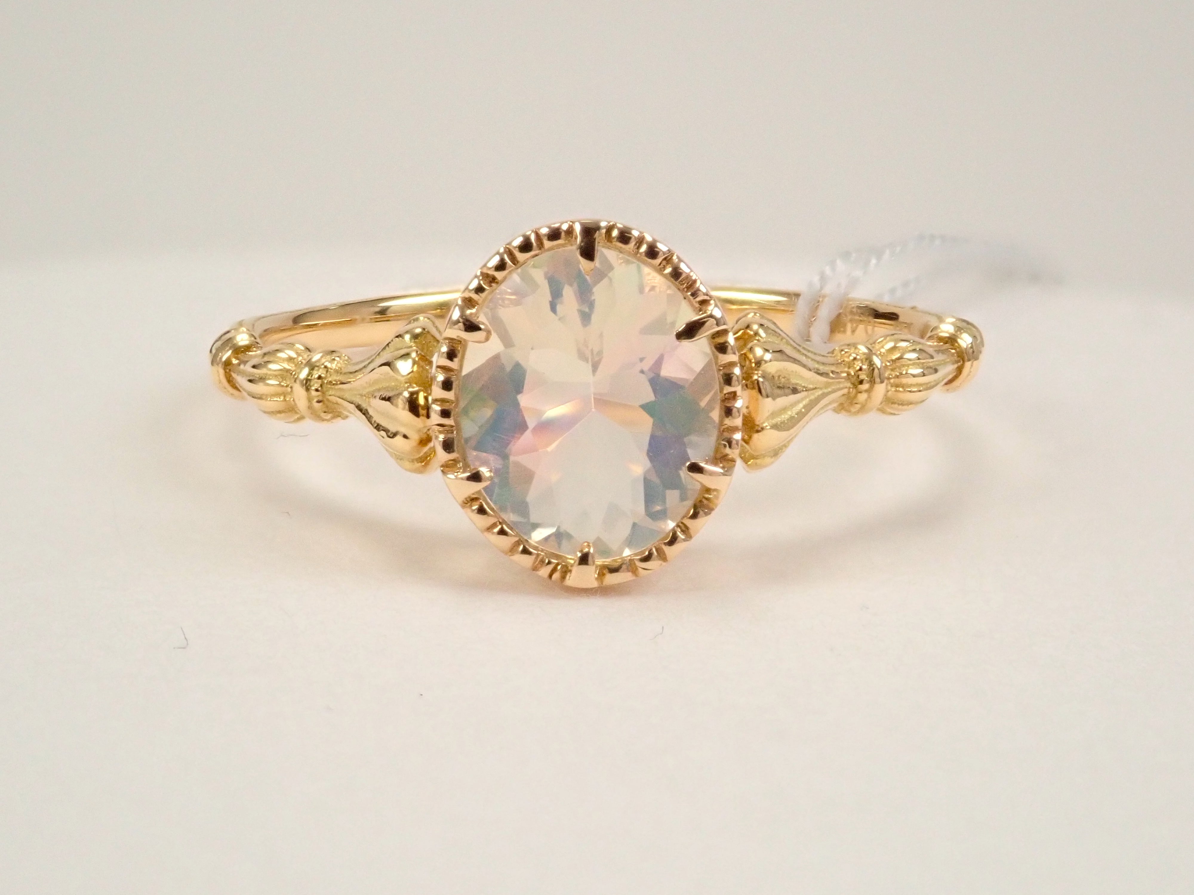 【抽選販売110902】K18YG メキシコ産ウォーターオパール（ファセットカット） 0.457ct リング