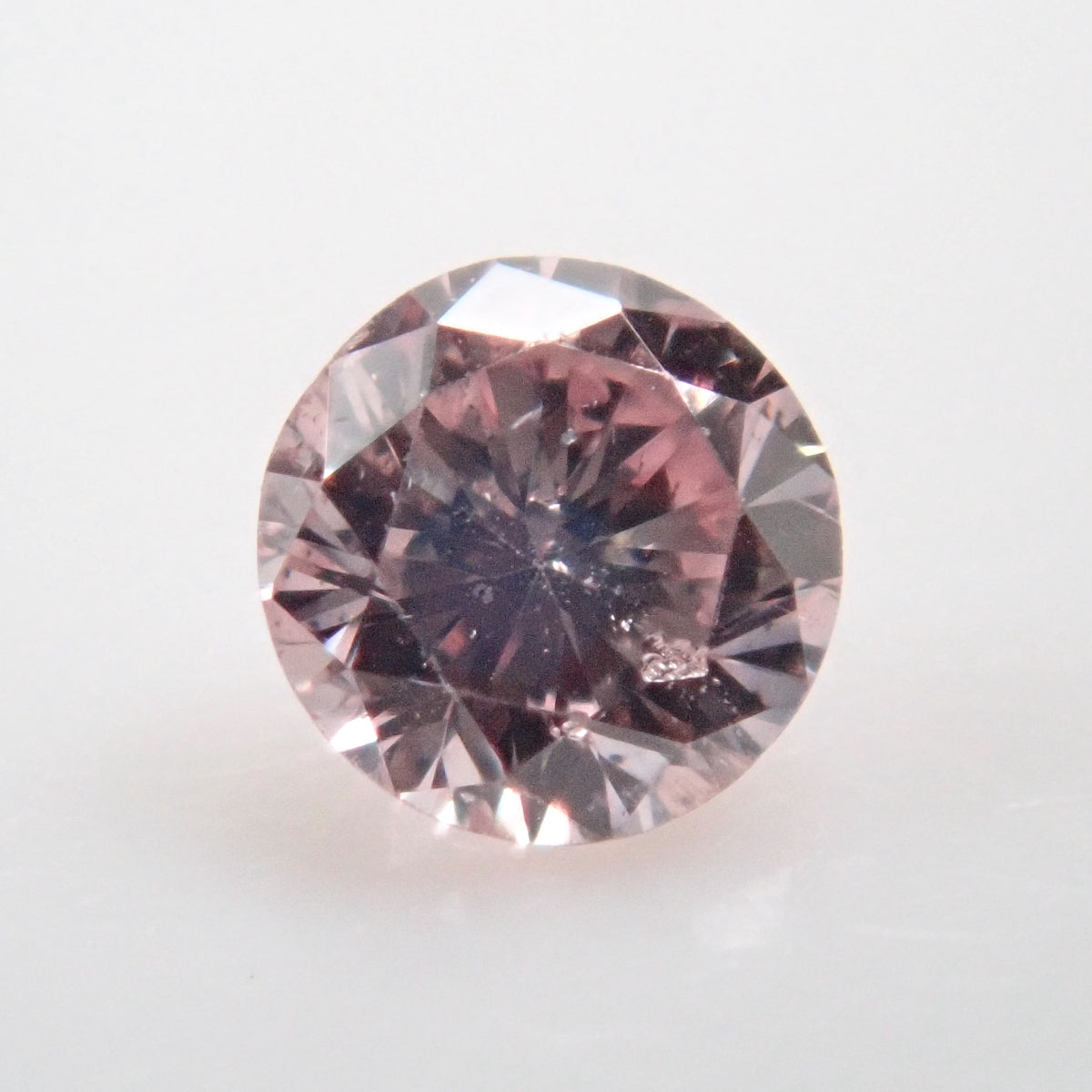 ピンクダイヤモンド 2.2mm/0.043ctルース(FANCY LIGHT PURPLISH PINK, SI2)