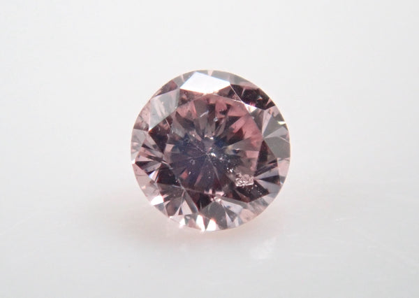 ピンクダイヤモンド 2.2mm/0.043ctルース(FANCY LIGHT PURPLISH PINK, SI2)