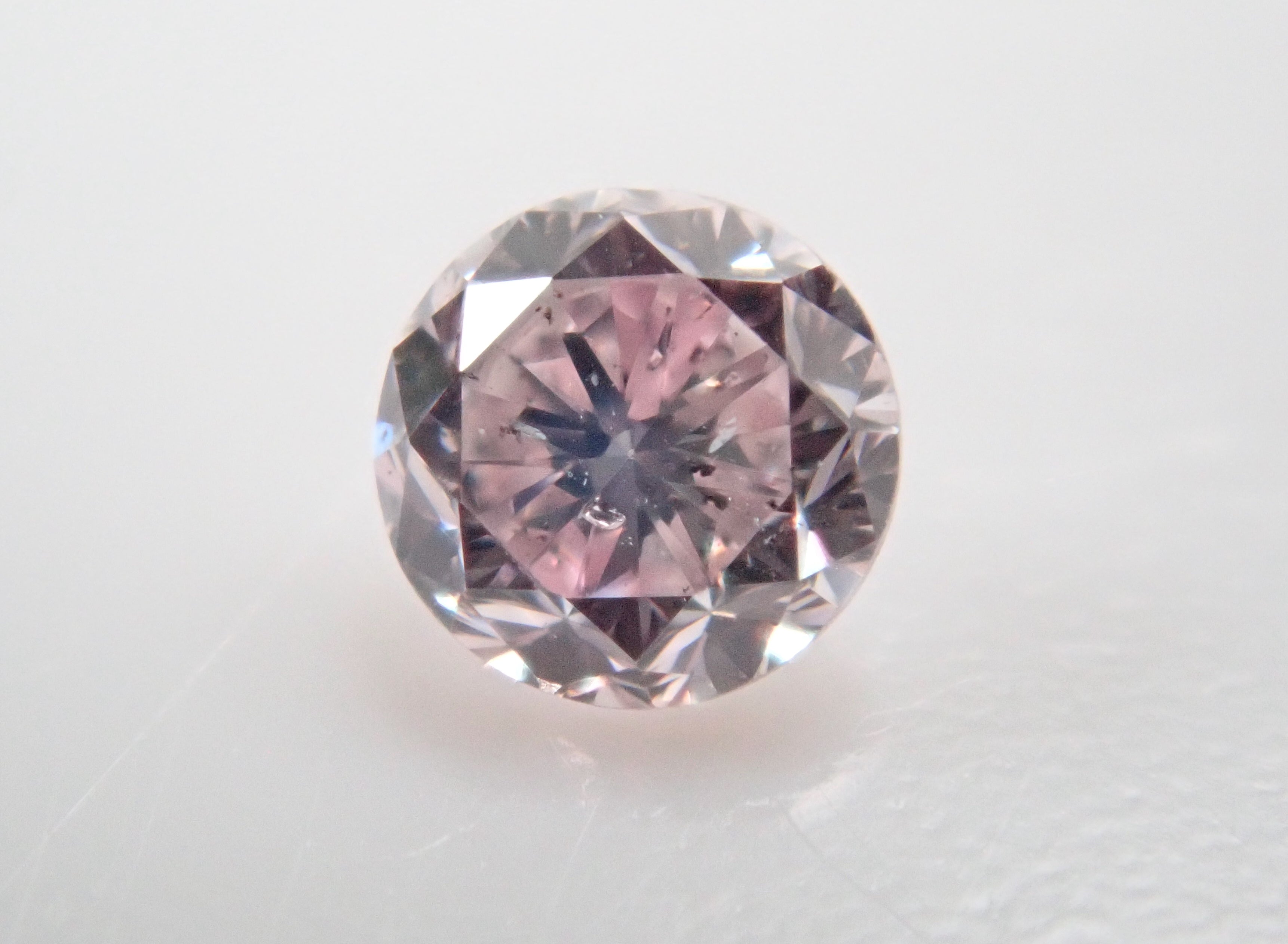 Pink diamond 2.3mm/0.055ct loose (FANCY LIGHT PURPLE PINK, SI2)