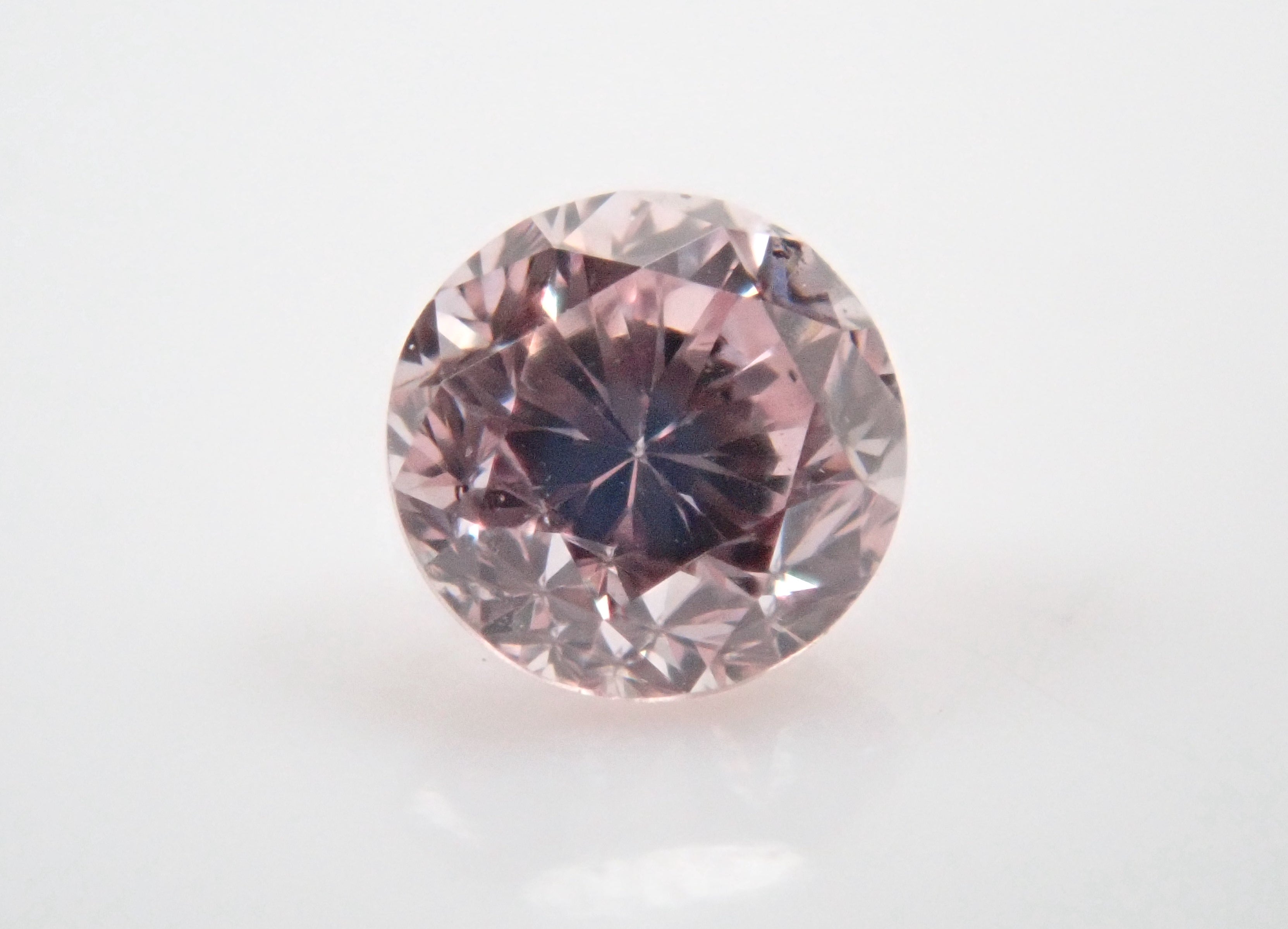 Pink diamond 2.4mm/0.071ct loose (FANCY LIGHT PURPLE PINK, SI2)