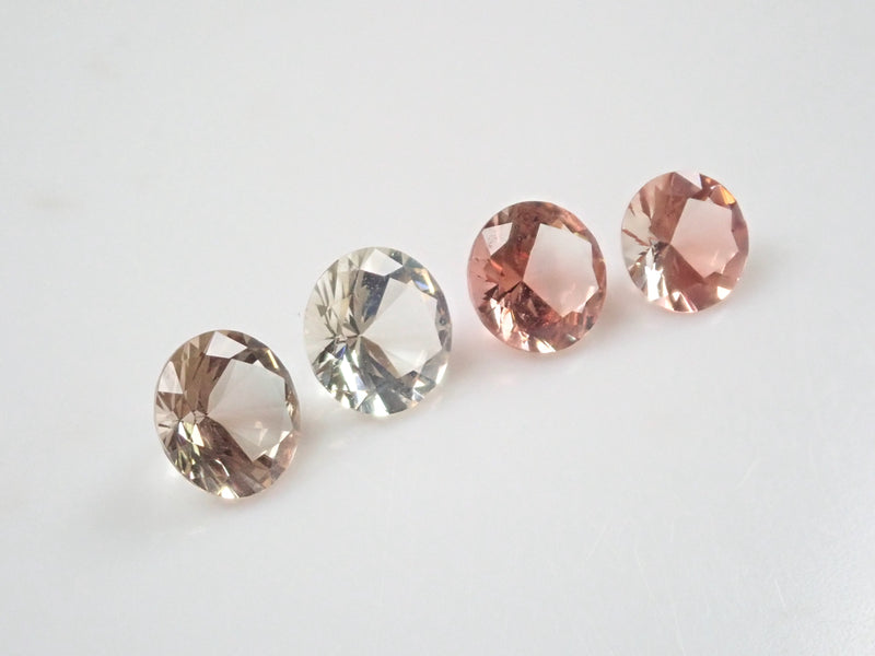 《Limited 4 stones》Oregon sunstone cut by KEN &amp; 2 rough stones set by KEN for polishing💎 (4.3-5.0mm, average 2.5ct)《Multiple purchase discount available》