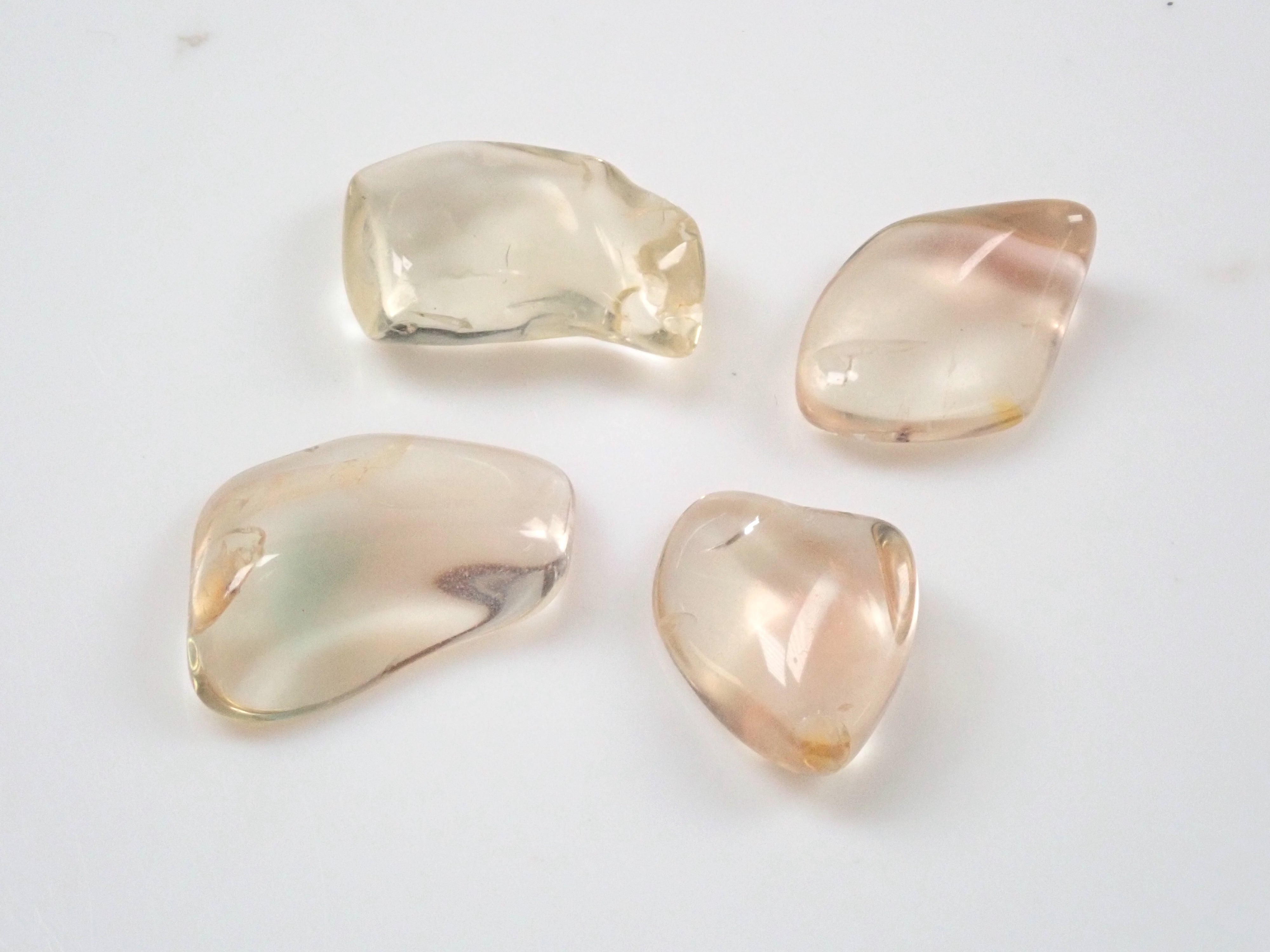 《Limited 4 stones》Oregon sunstone cut by KEN &amp; 2 rough stones set by KEN for polishing💎 (4.3-5.0mm, average 2.5ct)《Multiple purchase discount available》