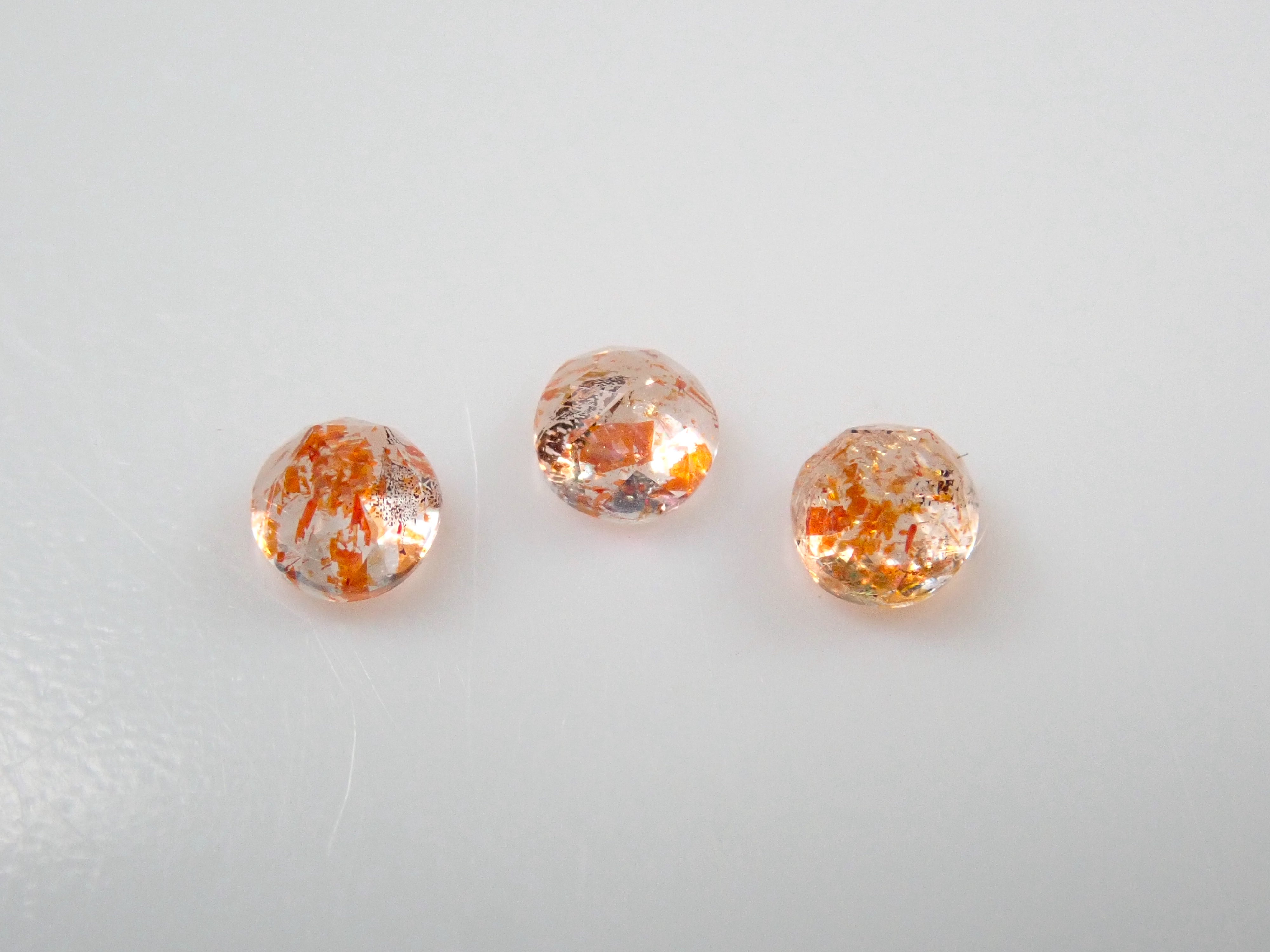 [Limited to 3 stones] 1 Illusion sunstone from Tanzania [Discount available for multiple purchases] (Rose cut, 2mm, Mr. NOBU cut)