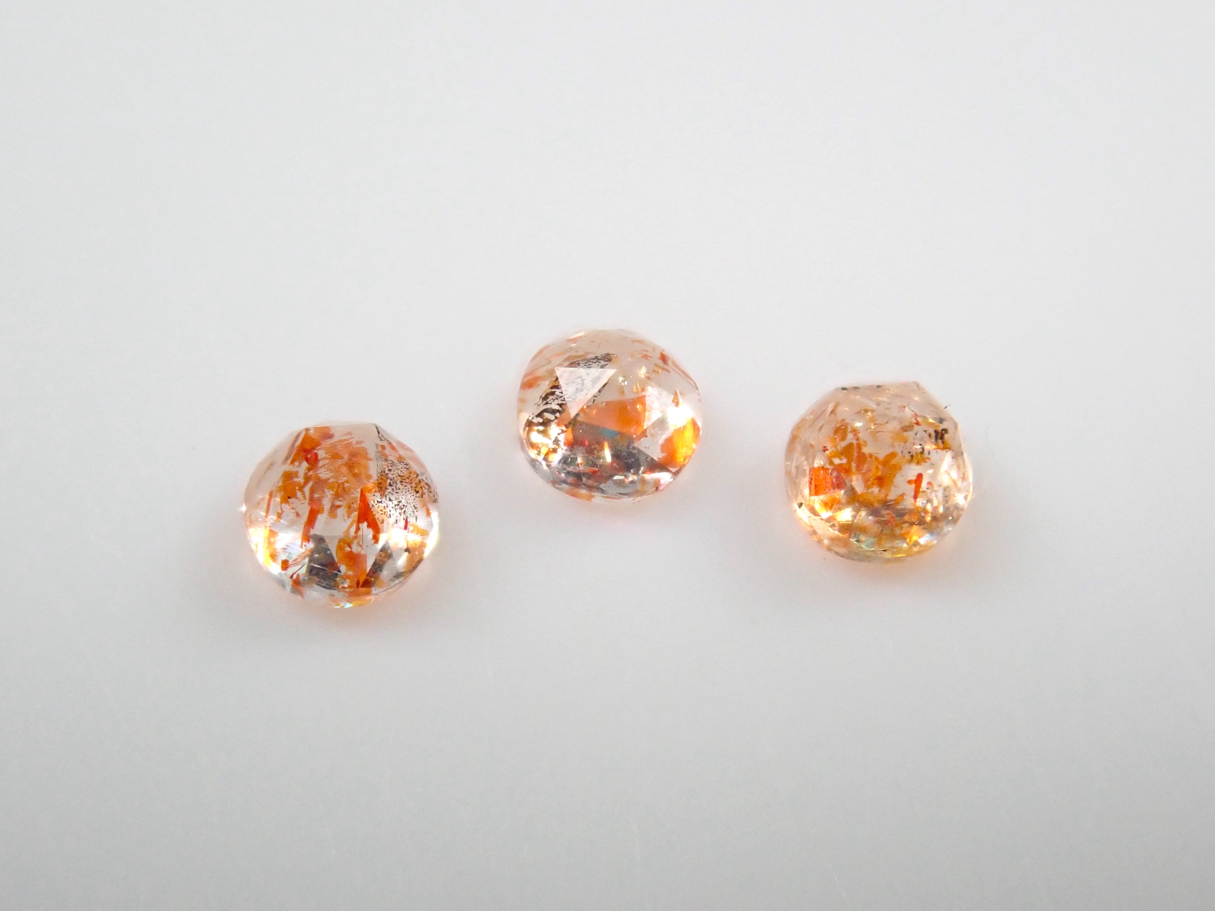 [Limited to 3 stones] 1 Illusion sunstone from Tanzania [Discount available for multiple purchases] (Rose cut, 2mm, Mr. NOBU cut)