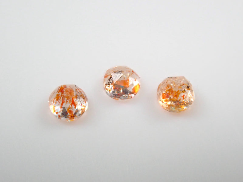 [Limited to 3 stones] 1 Illusion sunstone from Tanzania [Discount available for multiple purchases] (Rose cut, 2mm, Mr. NOBU cut)