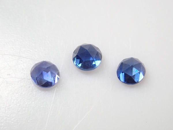 [Limited 3 stones] 1 blue sapphire from Sri Lanka [Discount available for multiple purchases] (Rose cut, 2mm, Mr. NOBU cut)
