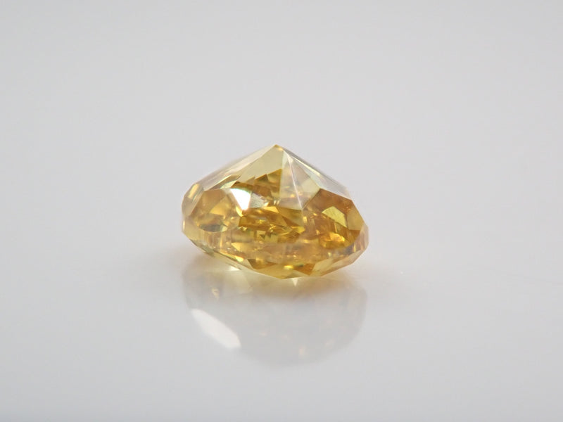 イエローダイヤモンド 0.155ctルース(FANCY VIVID ORANGY YELLOW, VS1 