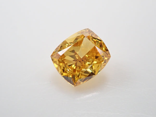 イエローダイヤモンド 0.157ctルース(FANCY VIVID ORANGY YELLOW, VS1)