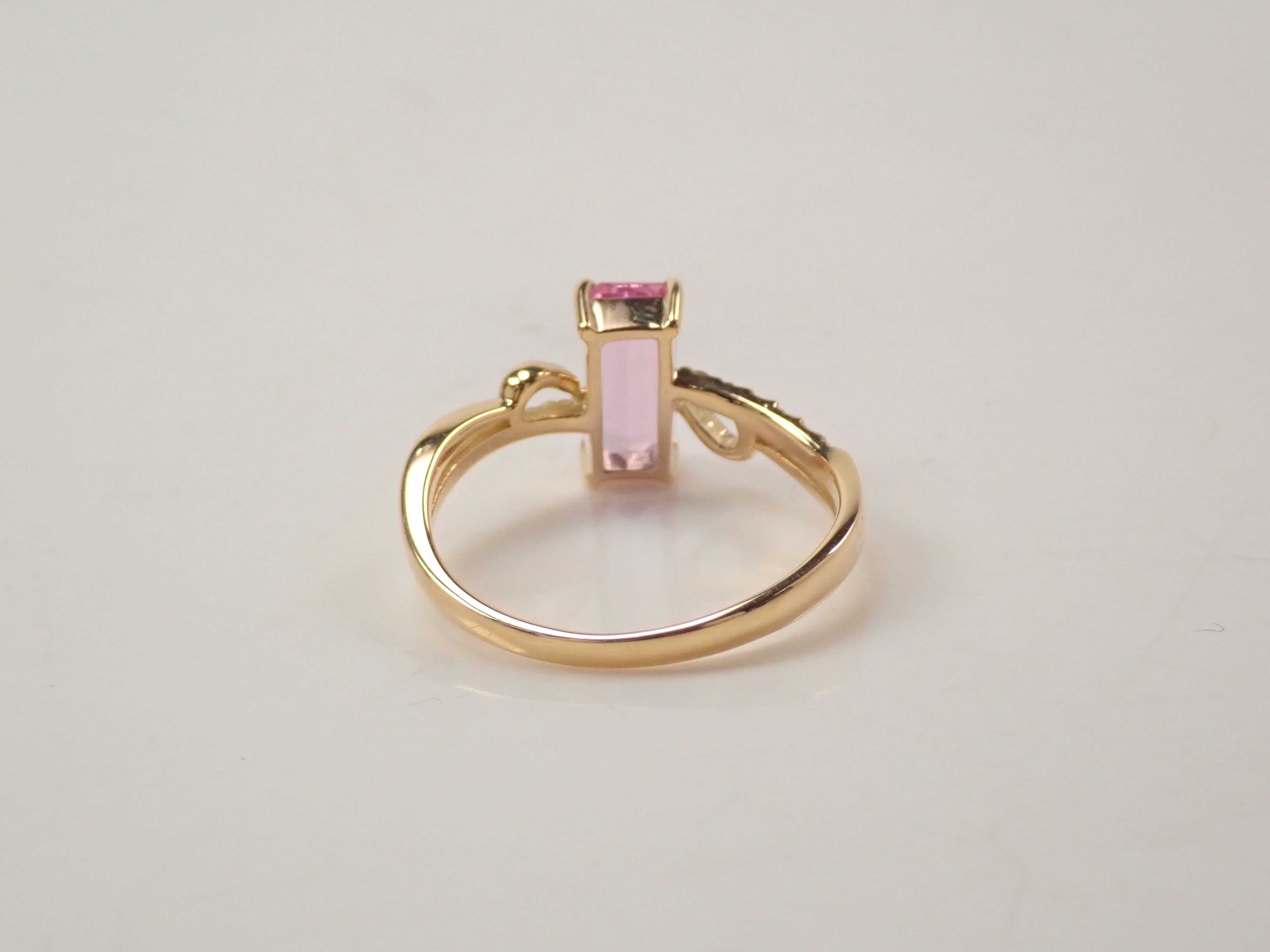 【抽獎活動 0201_08】Nikko Kan 18K黃金巴西粉紅帝王托帕石0.909克拉鑽石戒指