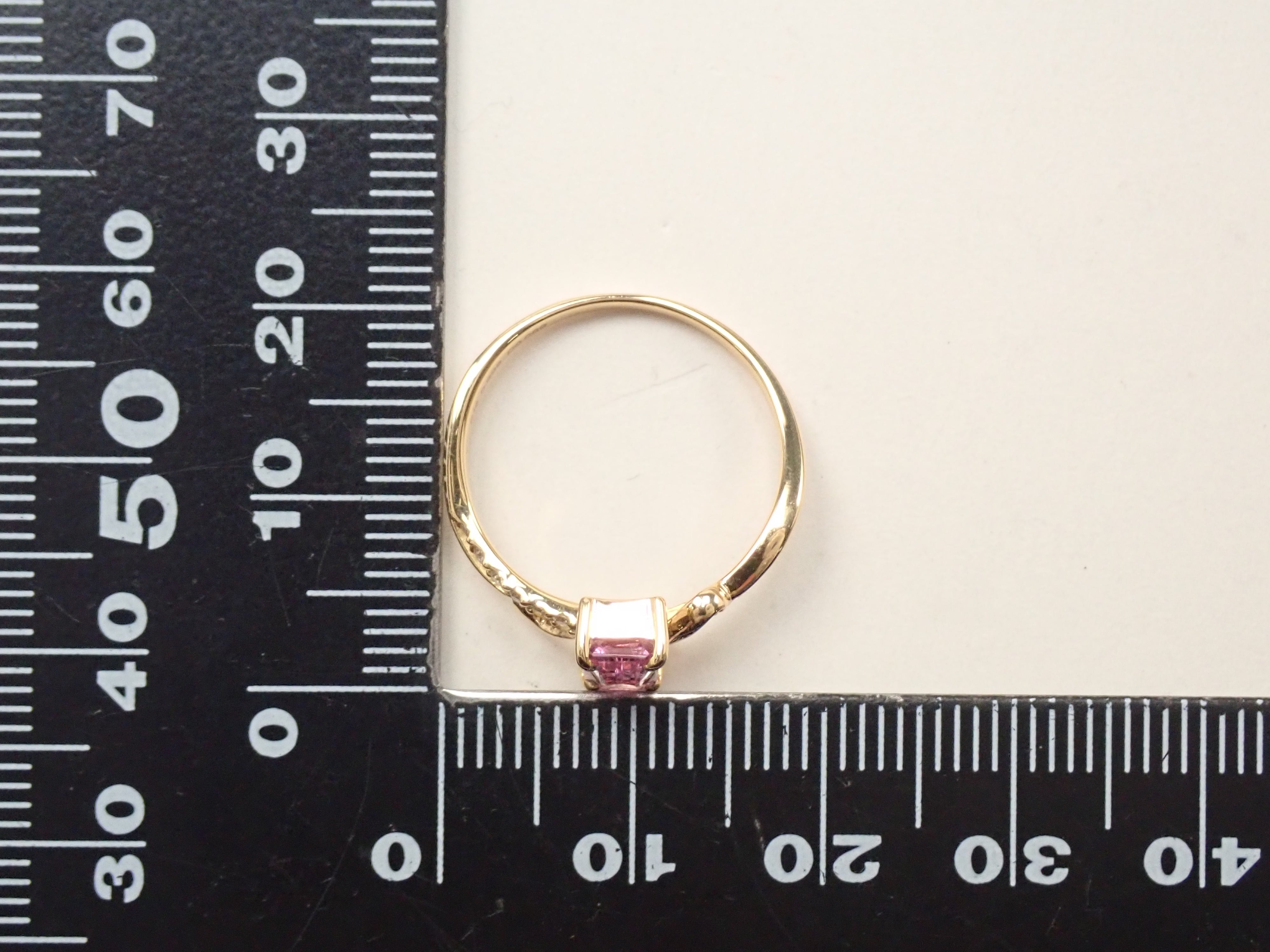 K18YG ブラジル産ピンクインペリアルトパーズ 0.909ct・ダイヤモンド