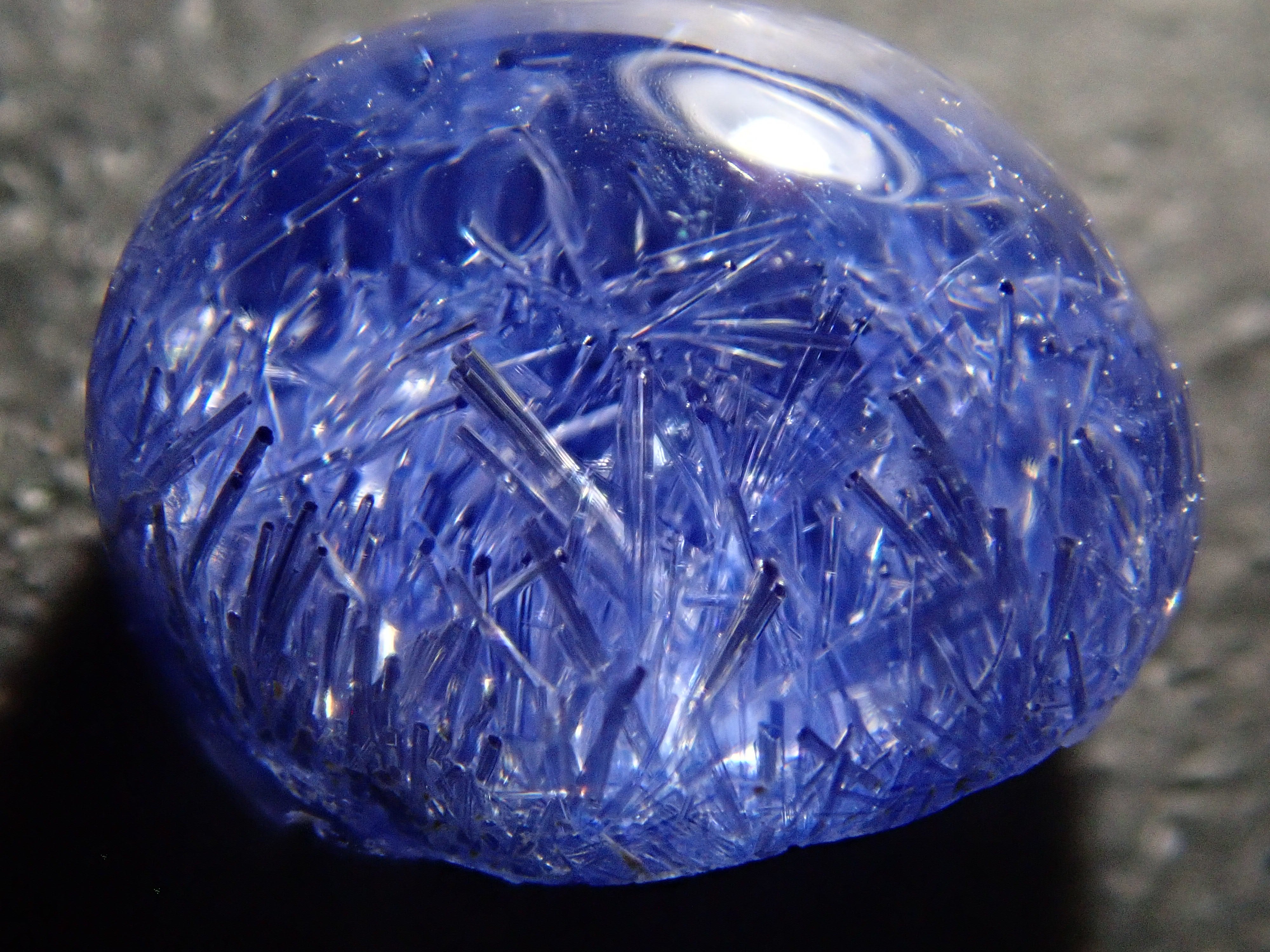 [12561680] Brazilian Dumortierite in Quartz 1.995ct Loose Stone