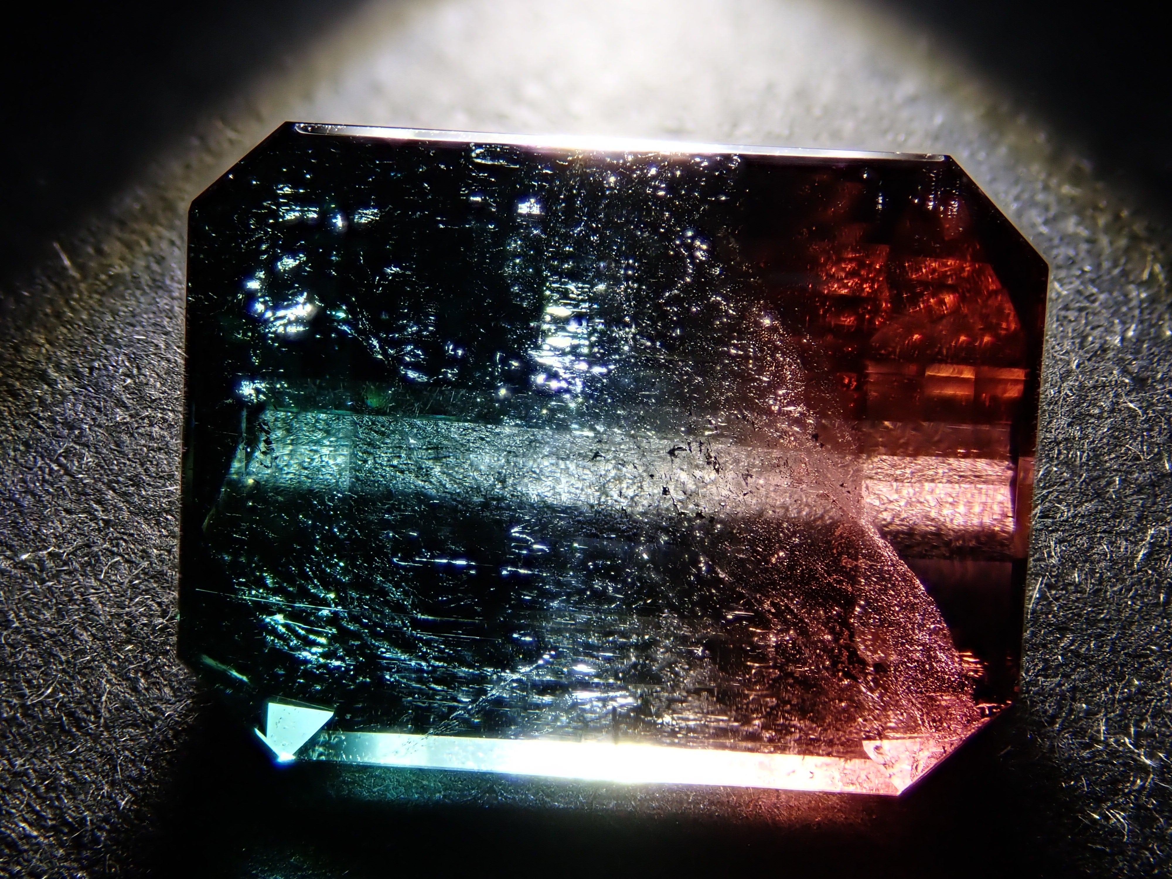 Brazilian bicolor tourmaline 7.268ct loose stone